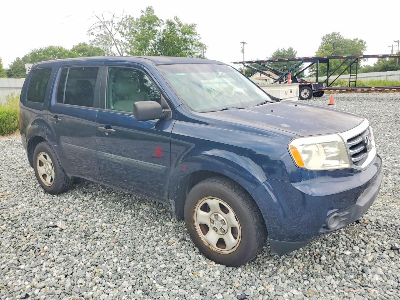 2012 Honda Pilot Lx Blue vin: 5FNYF4H28CB005449