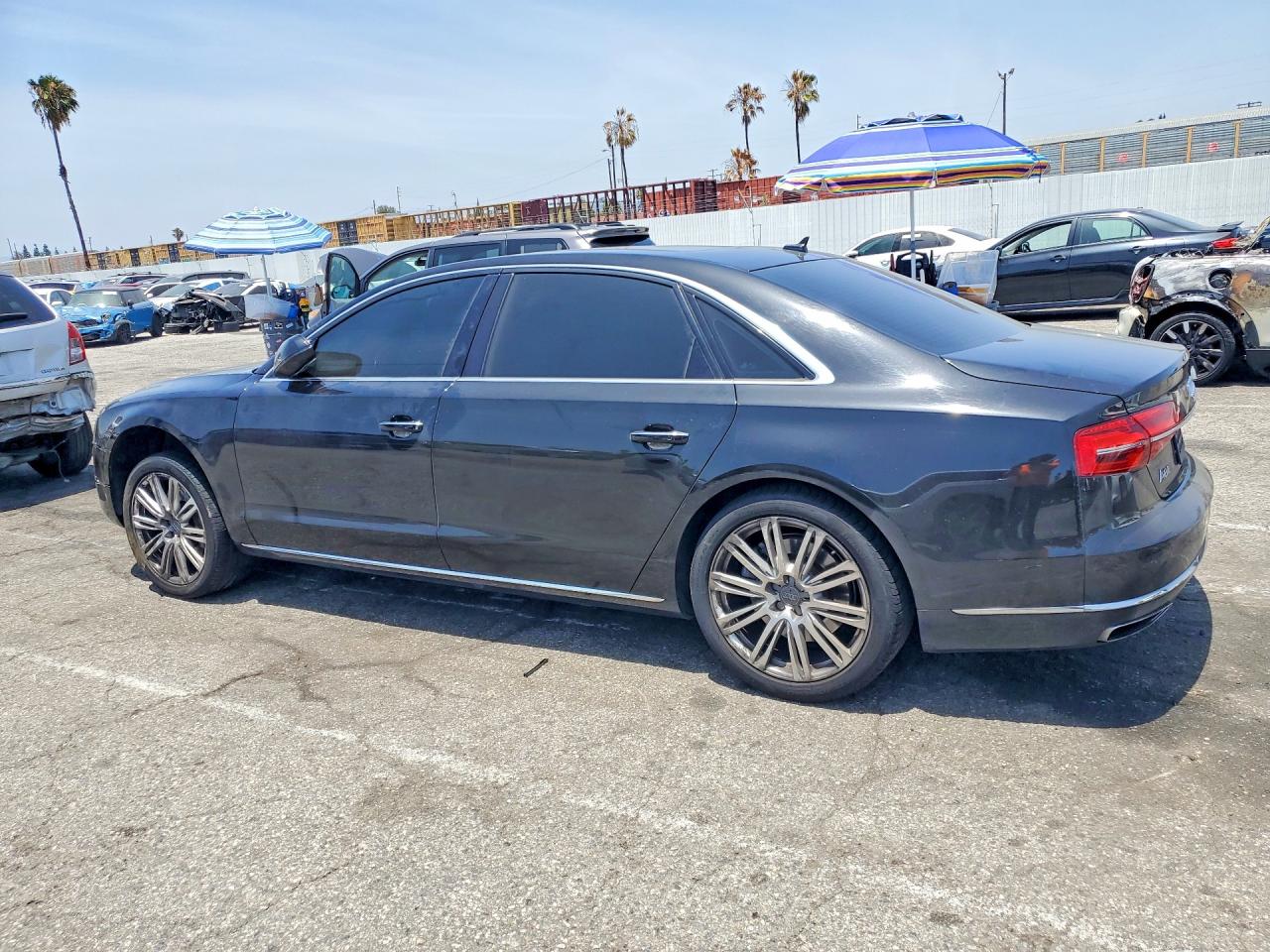2015 Audi A8 L Quattro Black vin: WAU3GAFD5FN000609