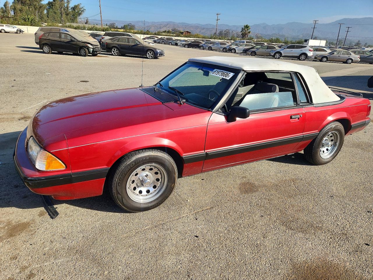 1990 Ford Mustang Lx Red vin: 1FACP44A8LF203910