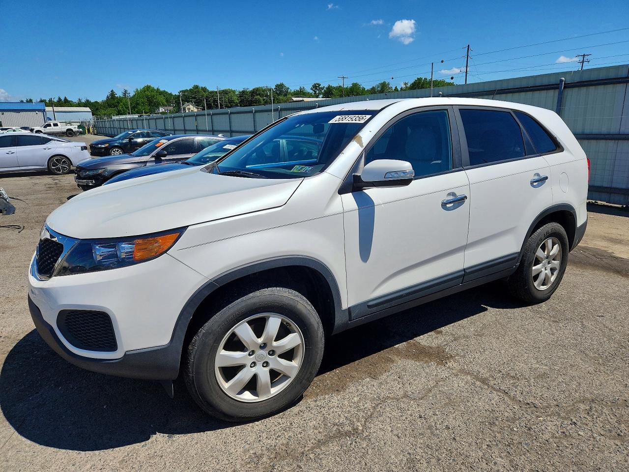 2011 Kia Sorento Lx White vin: 5XYKT3A16BG016211