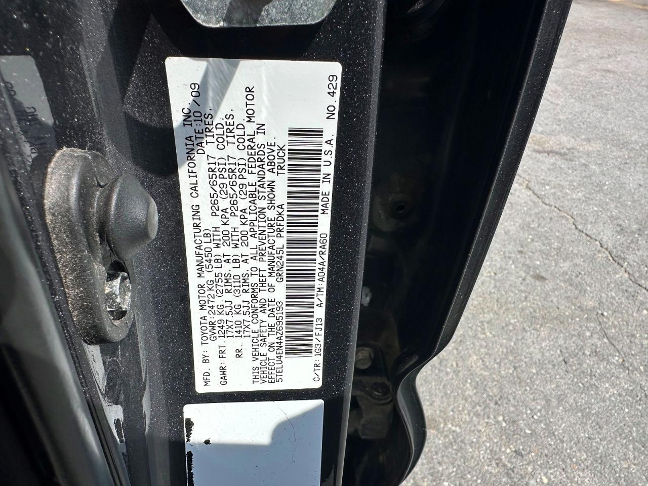2010 Toyota Tacoma Double Cab Черный vin: 5TELU4EN4AZ695193