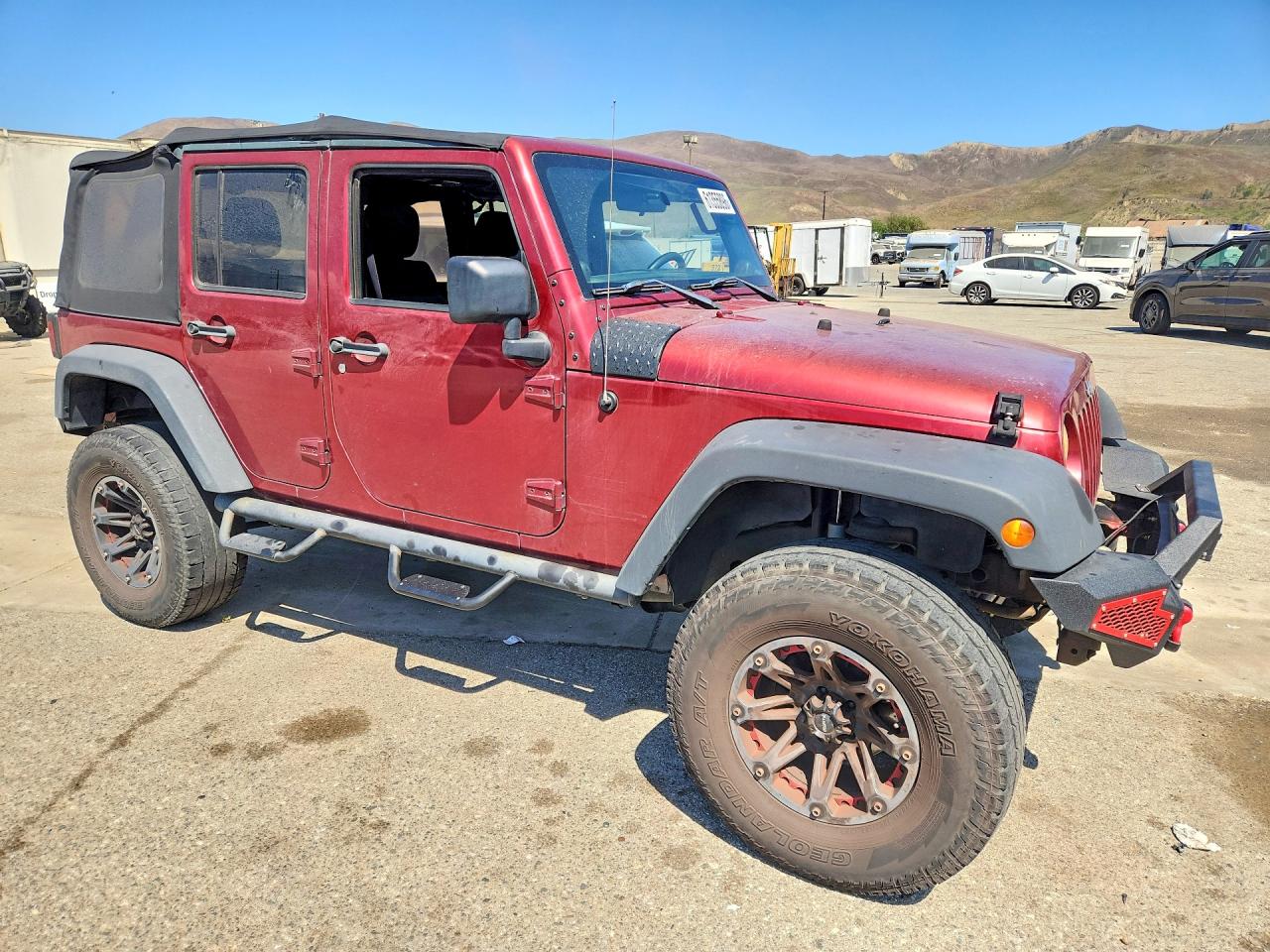 2012 Jeep Wrangler Unlimited Sport Burgundy vin: 1C4BJWDGXCL201195