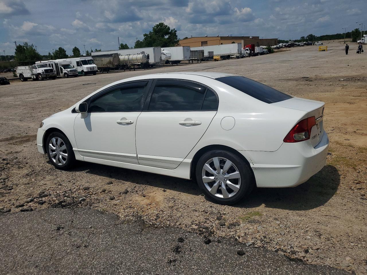 2009 Honda Civic Lx White vin: 2HGFA16569H539913