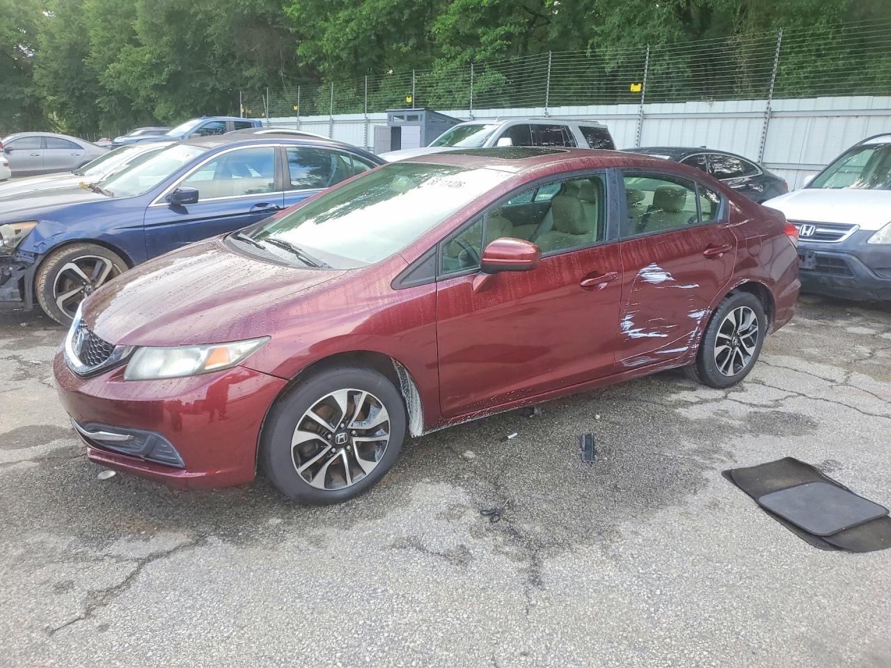 2014 Toyota Civic Ex Burgundy vin: 19XFB2F88EE033999