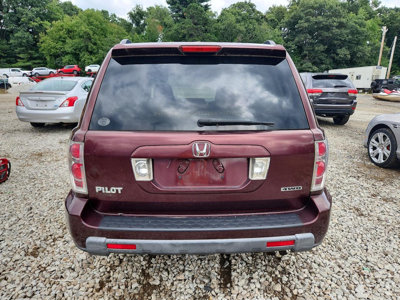 2008 Honda Pilot Vp Maroon vin: 5FNYF18278B050873