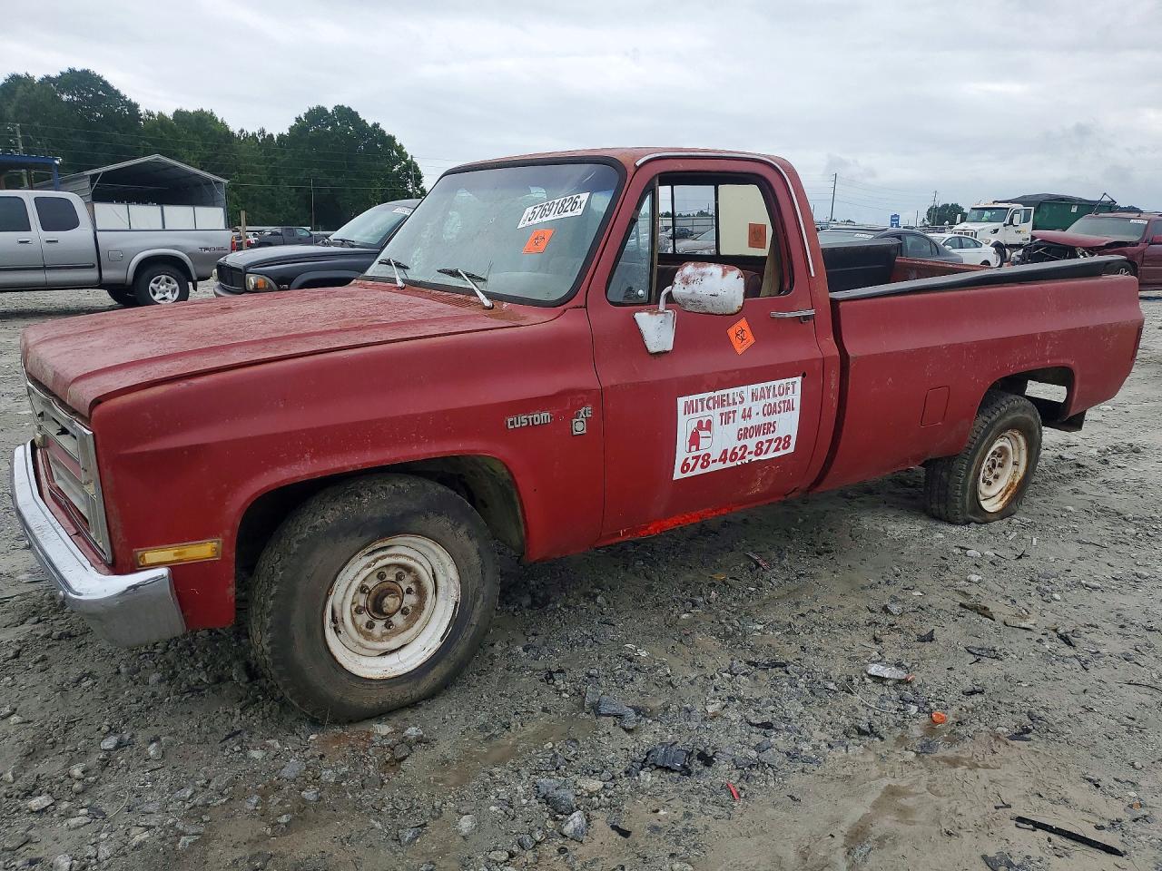 1982 Chevrolet C20 Красный vin: 1GCGC24M6CS186036