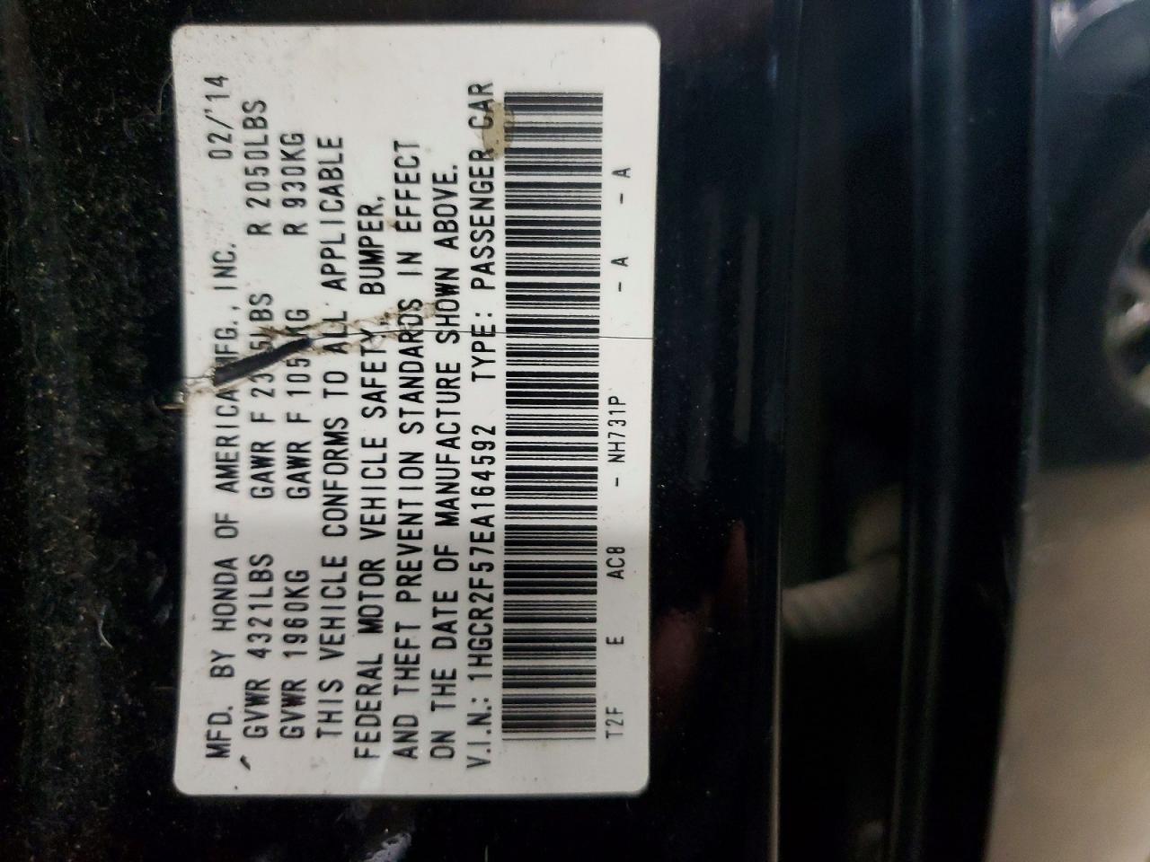 2014 Honda Accord Sport Black vin: 1HGCR2F57EA164592
