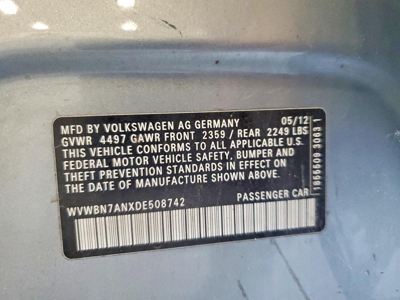 2013 Volkswagen Cc Sport Blue vin: WVWBN7ANXDE508742