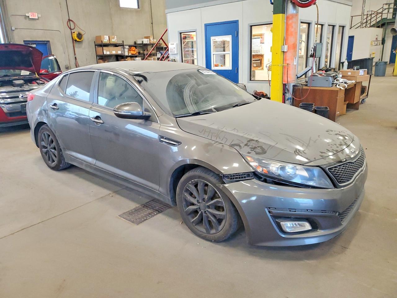2015 Kia Optima Lx Gray vin: 5XXGM4A79FG399603