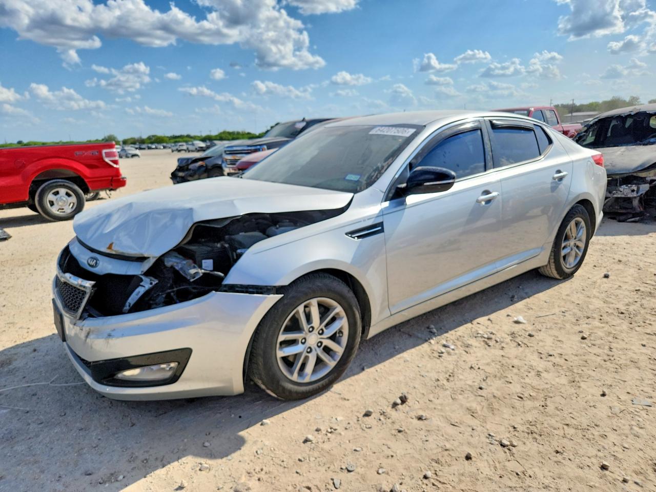 2013 Kia Optima Lx Silver vin: 5XXGM4A74DG186751