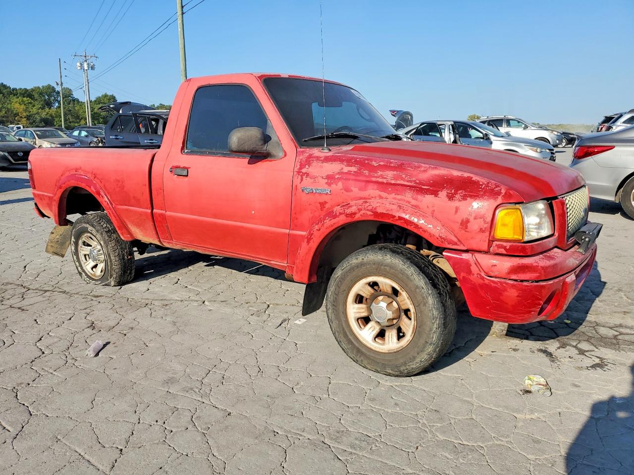 2003 Ford Ranger Red vin: 1FTYR10U53PB53048