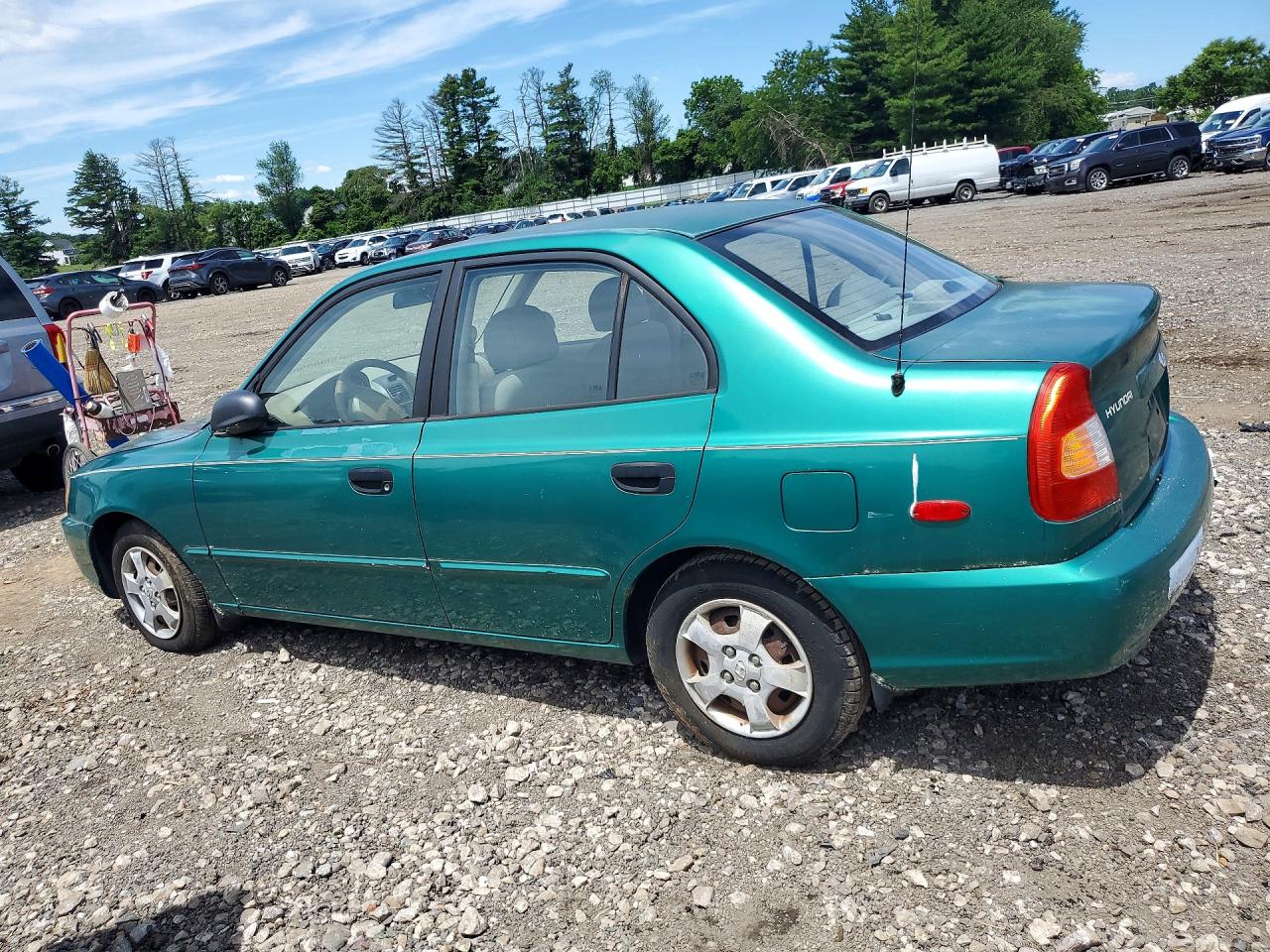 2001 Hyundai Accent Gl Green vin: KMHCG45C91U169698