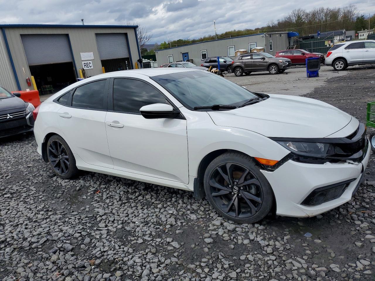 2019 Honda Civic Sport White vin: 2HGFC2E88KH538442
