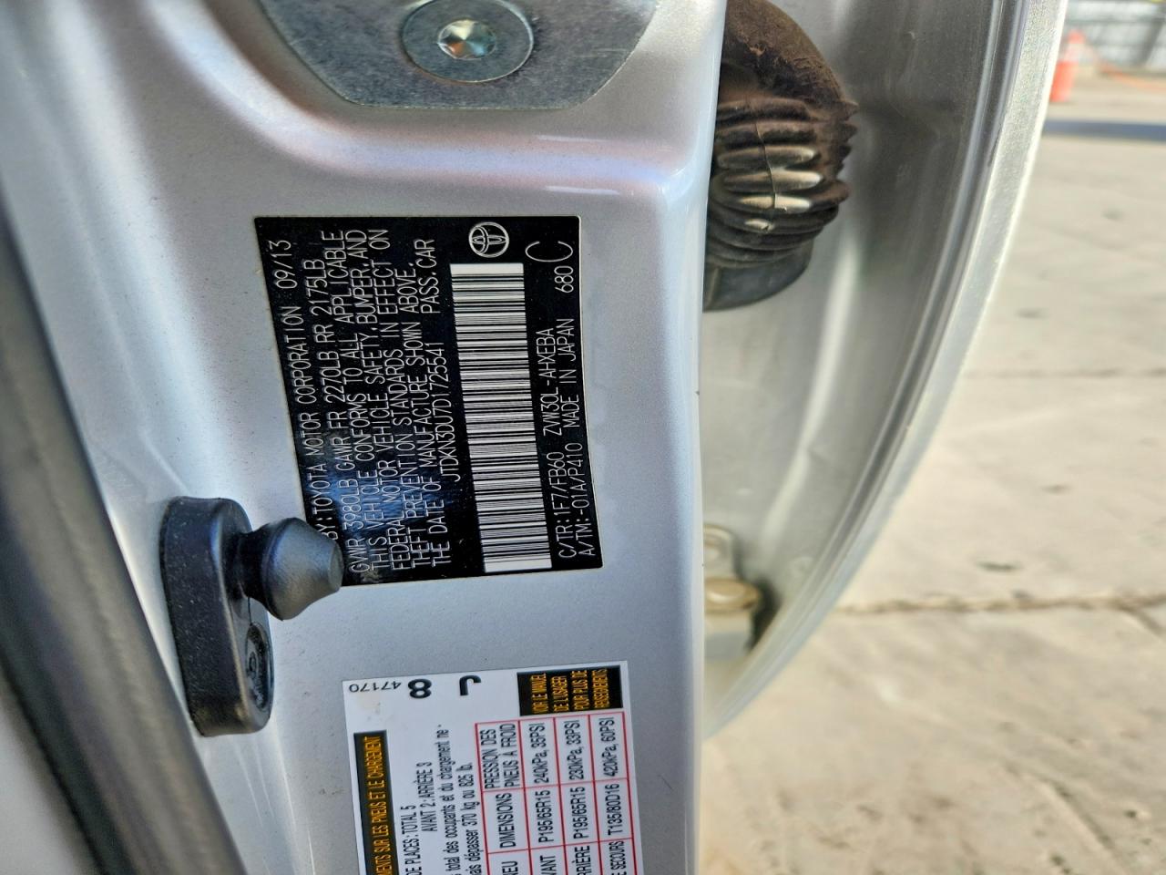 2013 Toyota Prius Three Silver vin: JTDKN3DU7D1725541
