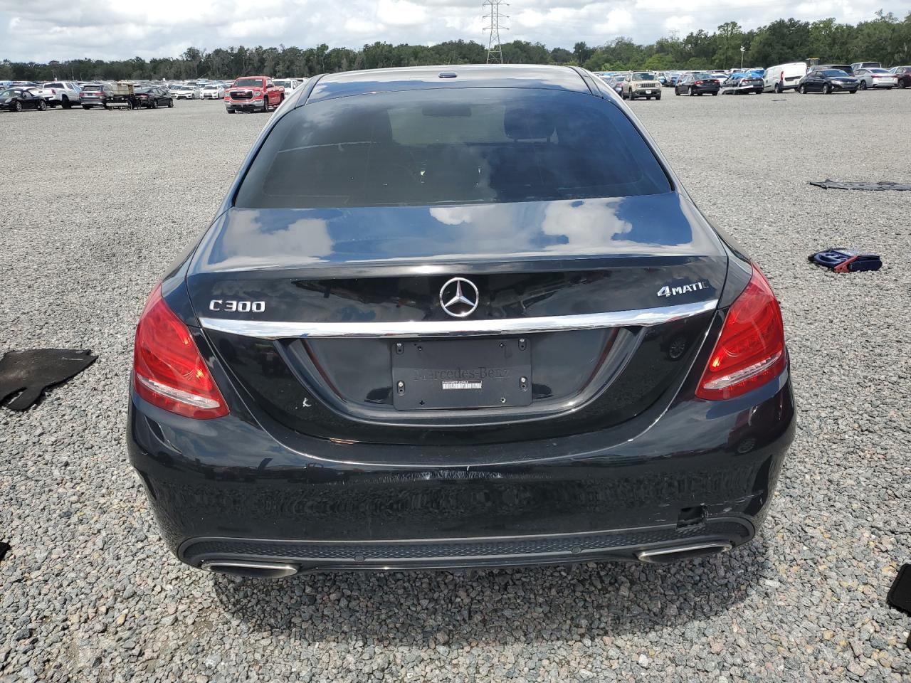 2015 Mercedes-benz C 300 4matic Black vin: 55SWF4KB7FU029468