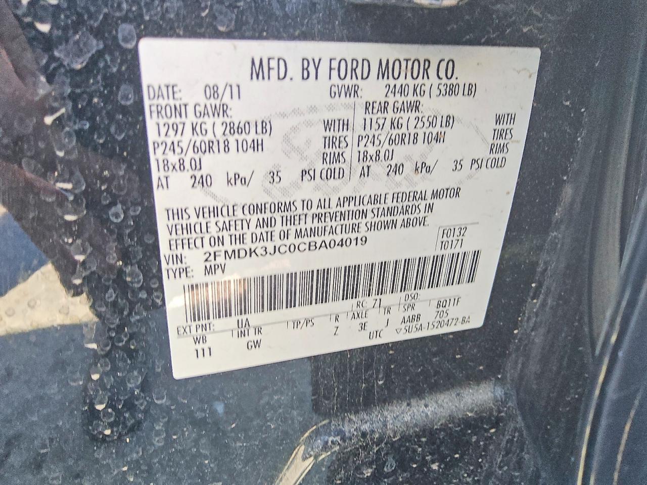 2012 Ford Edge Sel Черный vin: 2FMDK3JC0CBA04019