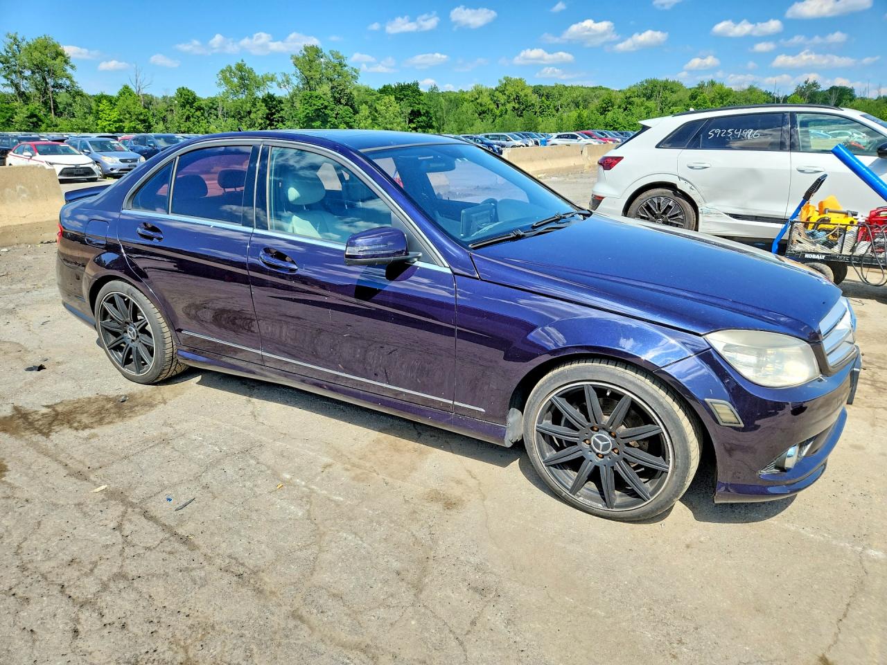 2010 Mercedes-benz C 300 4matic Blue vin: WDDGF8BB9AR124085