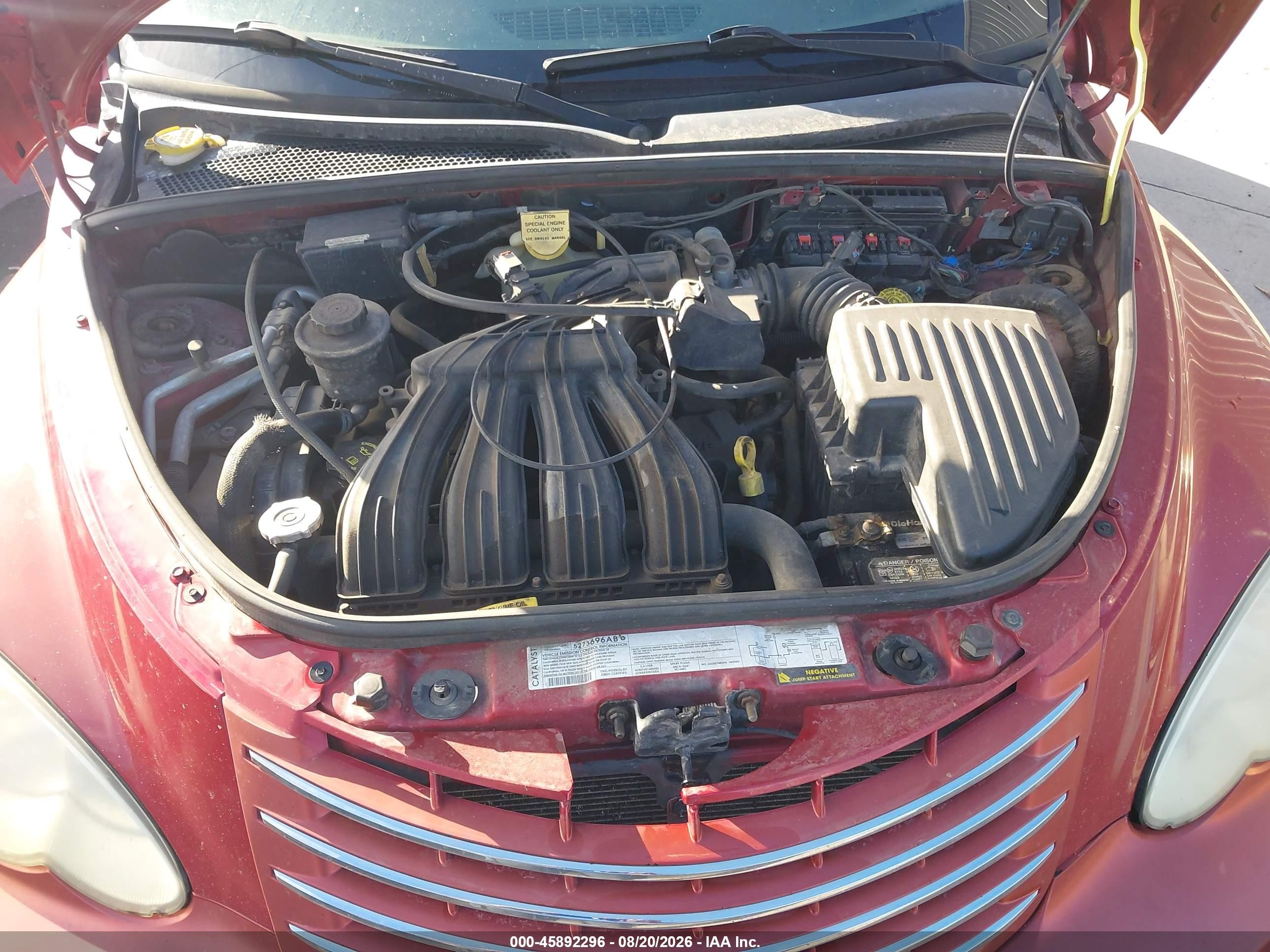 2006 Chrysler Pt Cruiser   Red vin: 3A4FY48B26T253262