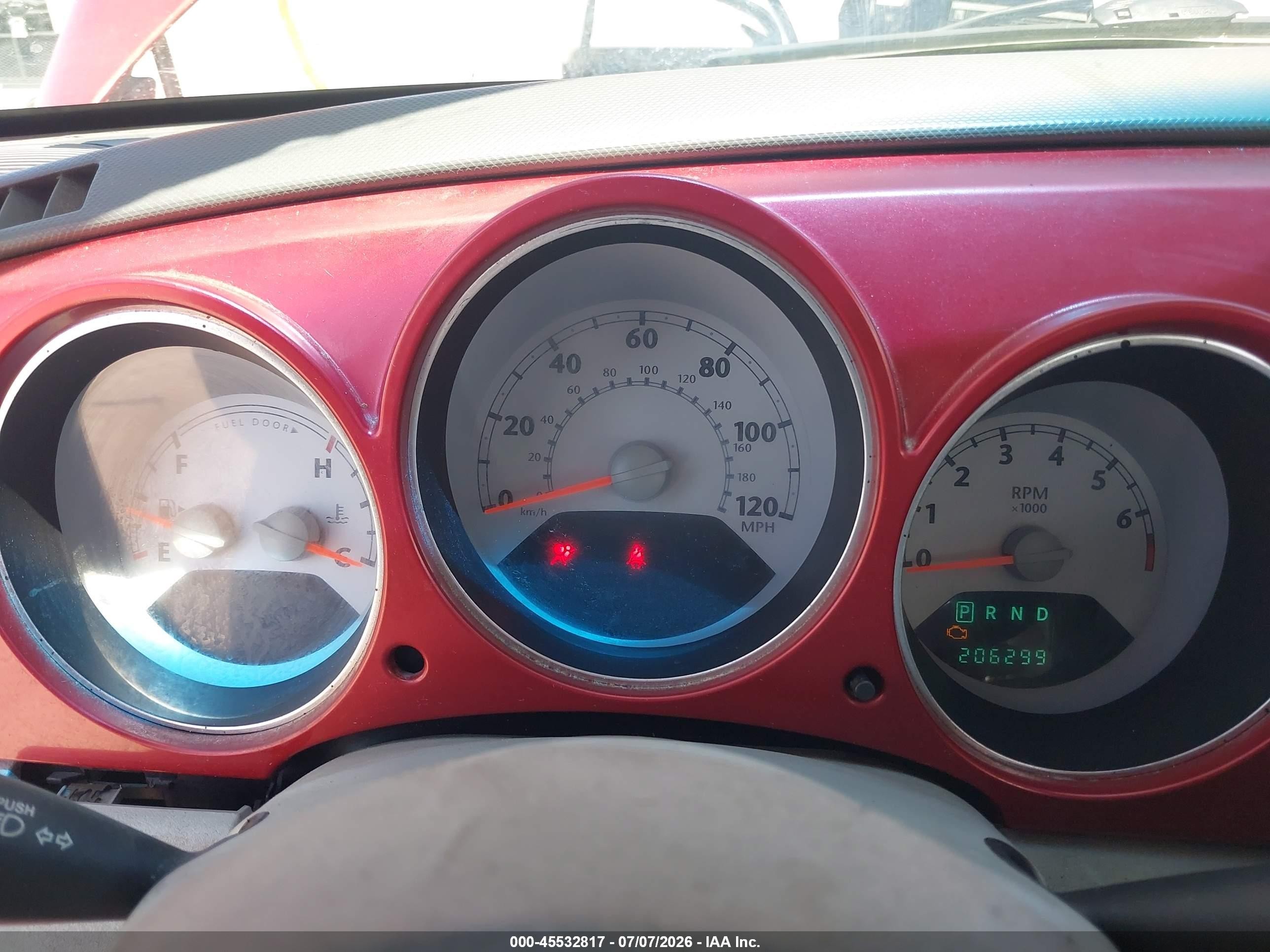 2006 Chrysler Pt Cruiser   Красный vin: 3A4FY48B56T237749