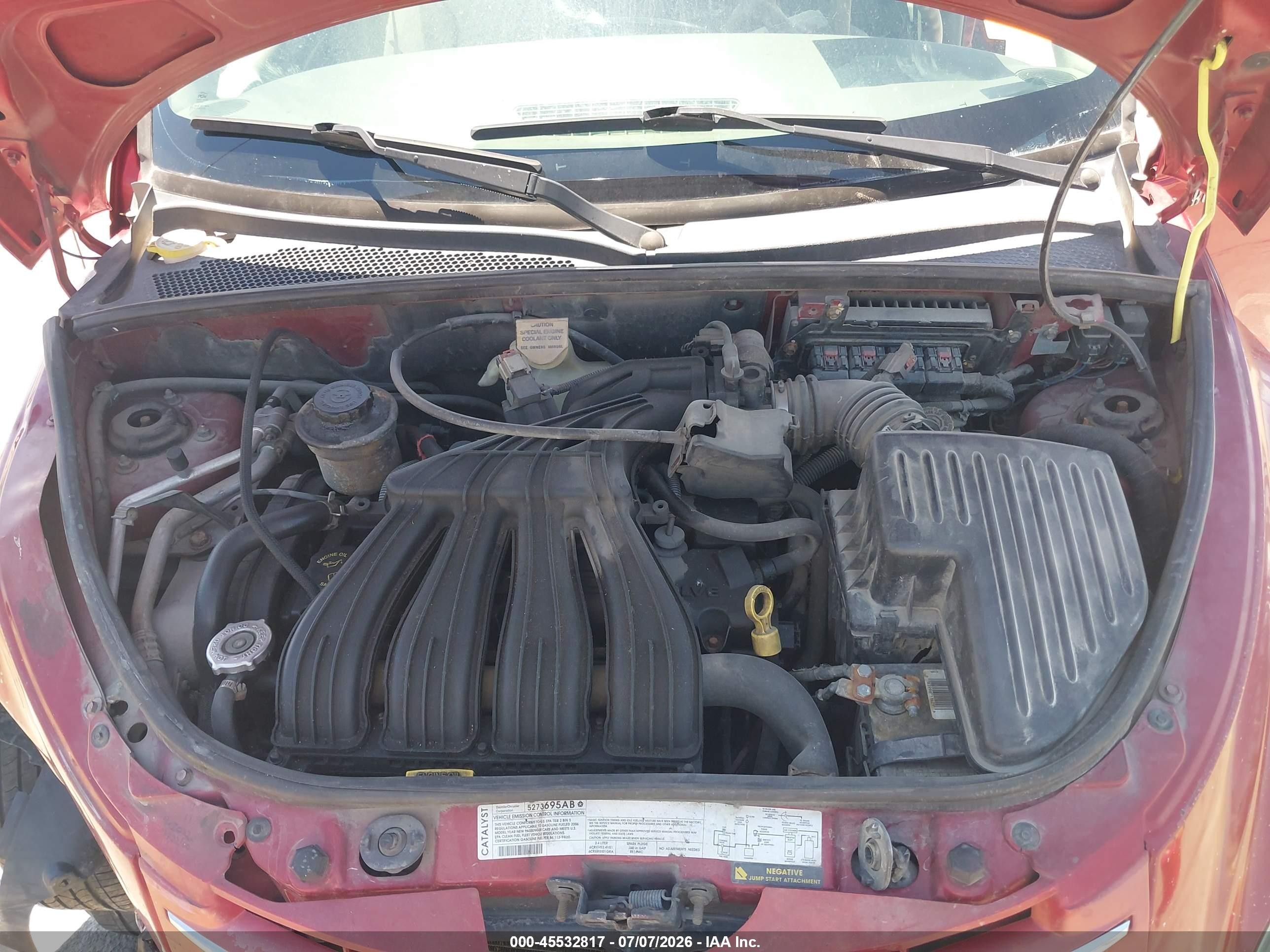 2006 Chrysler Pt Cruiser   Красный vin: 3A4FY48B56T237749