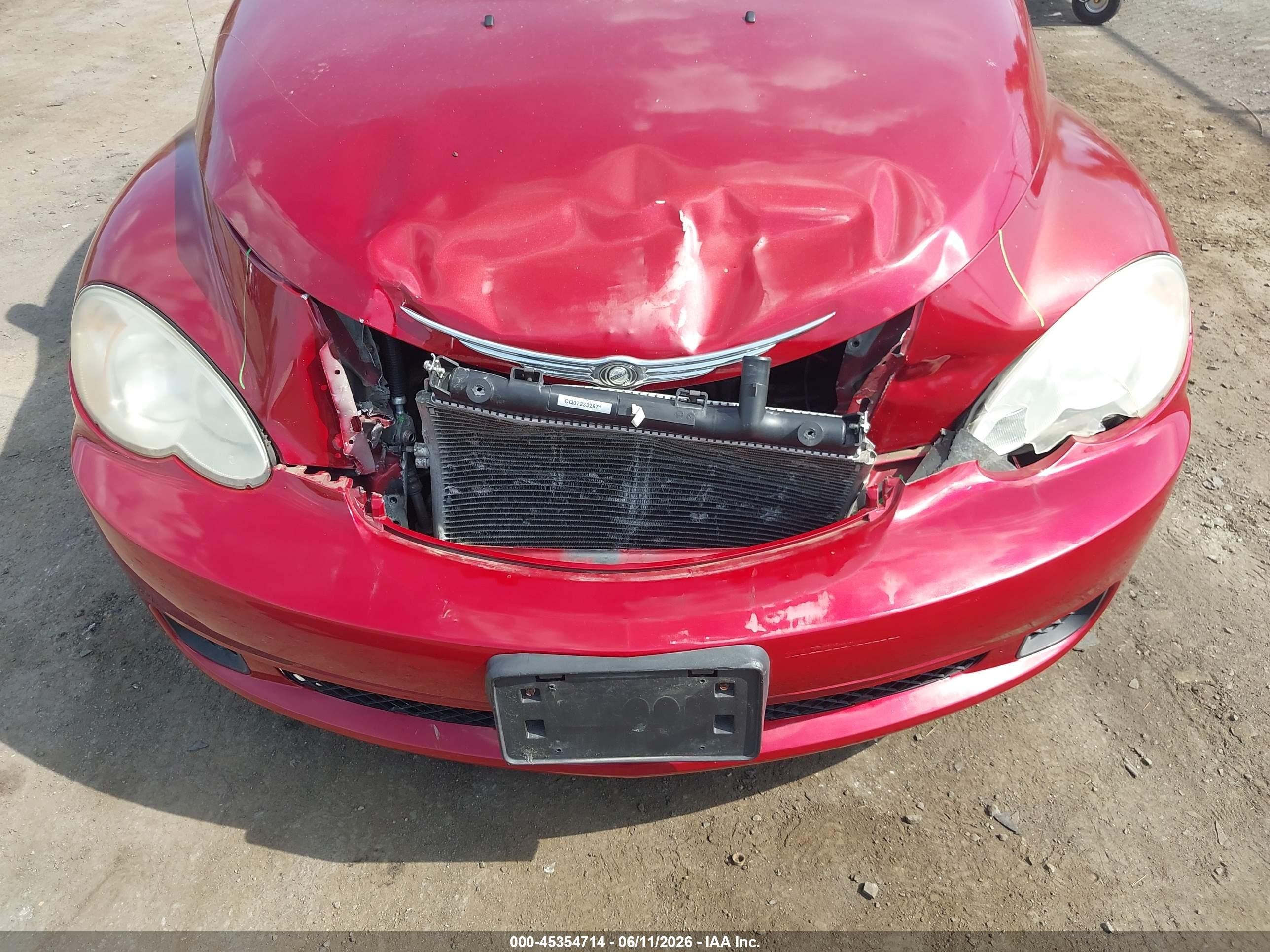 2007 Chrysler Pt Cruiser   Red vin: 3A4FY48B67T628295