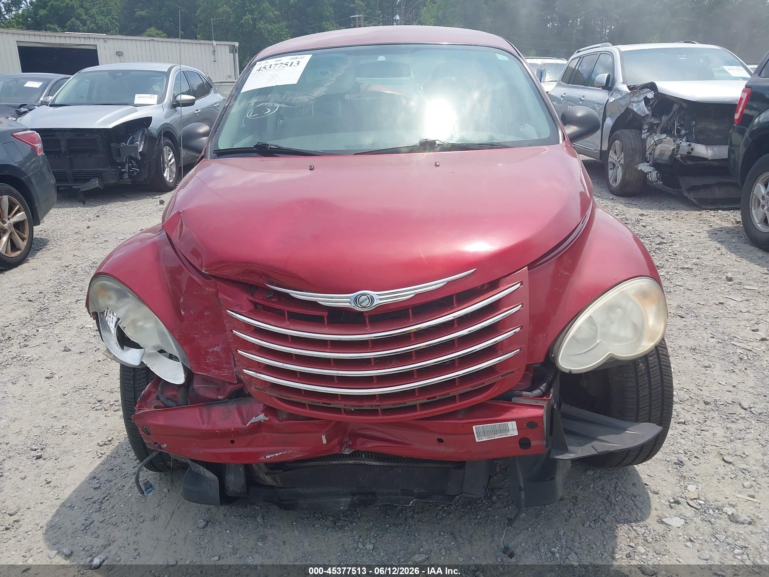 2006 Chrysler Pt Cruiser Touring Red vin: 3A4FY58B26T206996