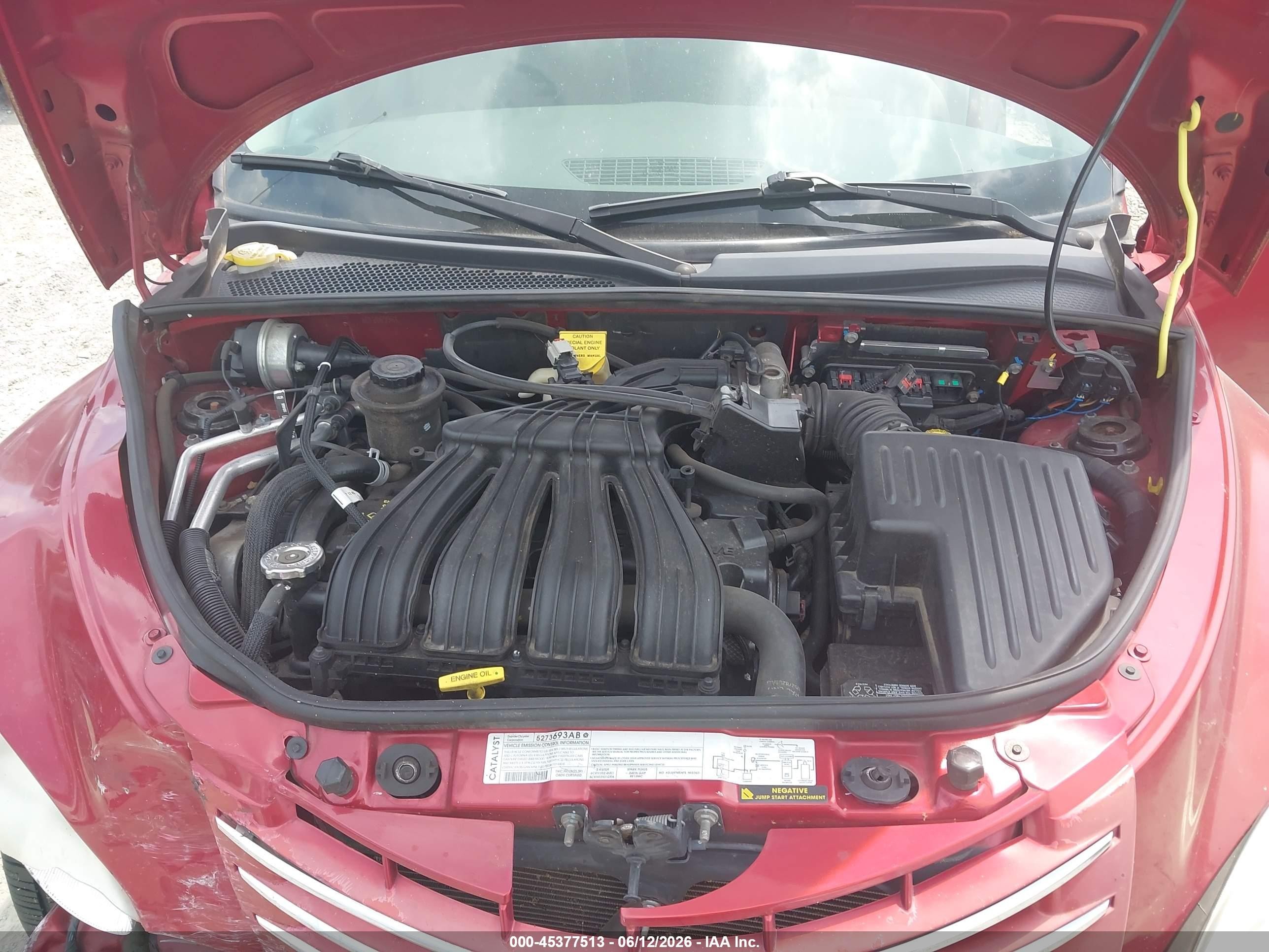 2006 Chrysler Pt Cruiser Touring Red vin: 3A4FY58B26T206996