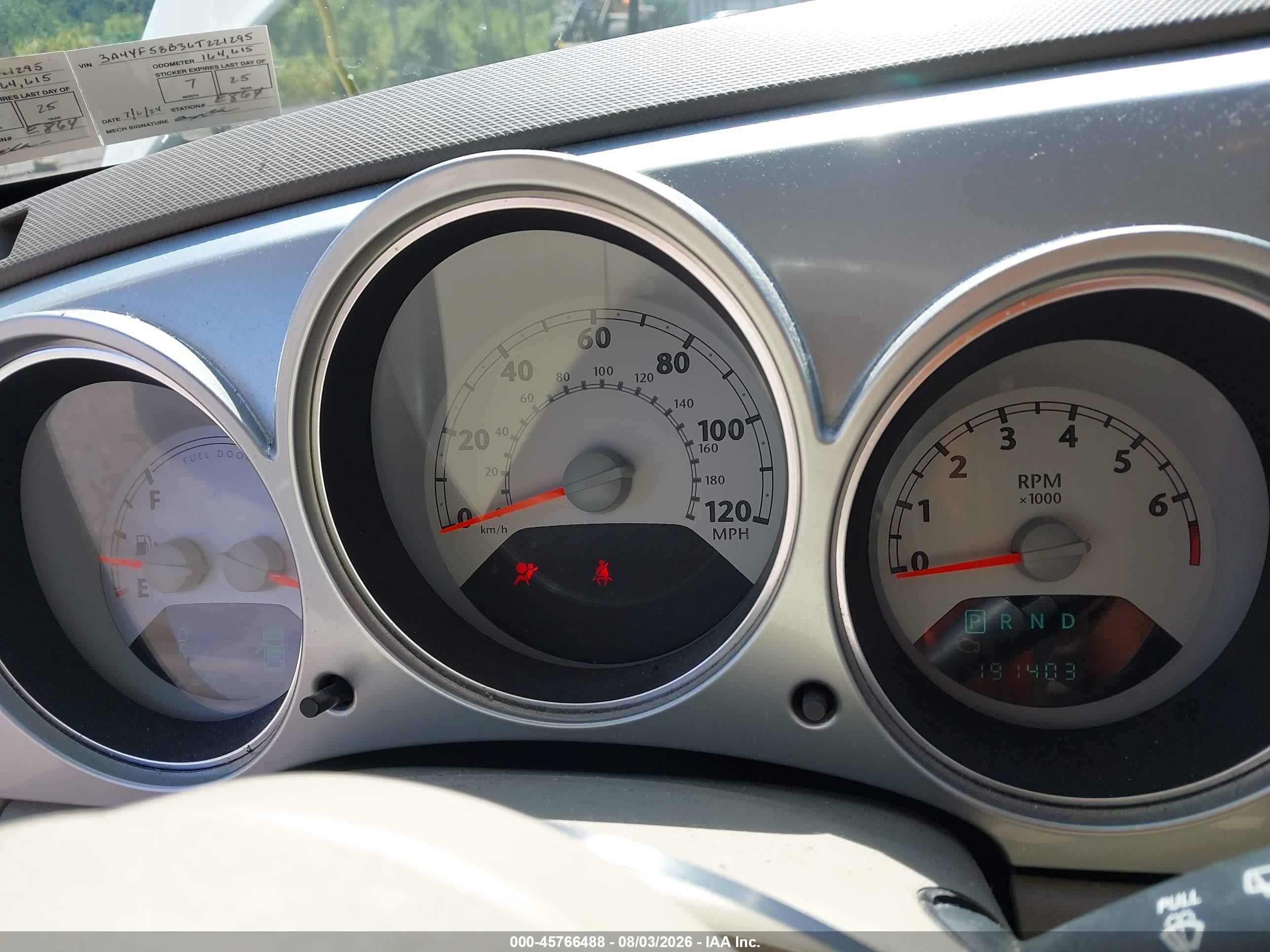 2006 Chrysler Pt Cruiser Touring White vin: 3A4FY58B36T221295