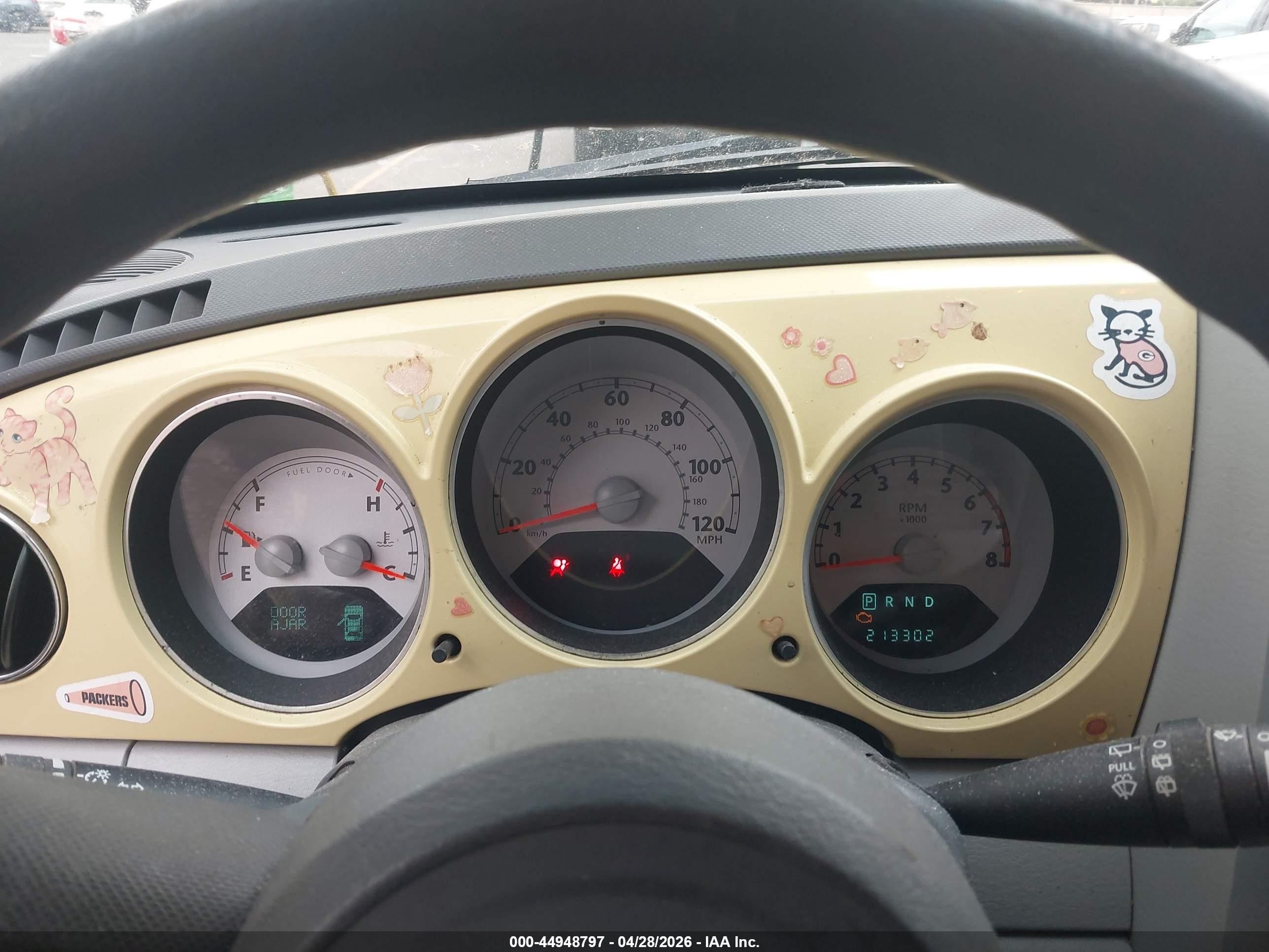 2007 Chrysler Pt Cruiser Touring Yellow vin: 3A4FY58B37T604011