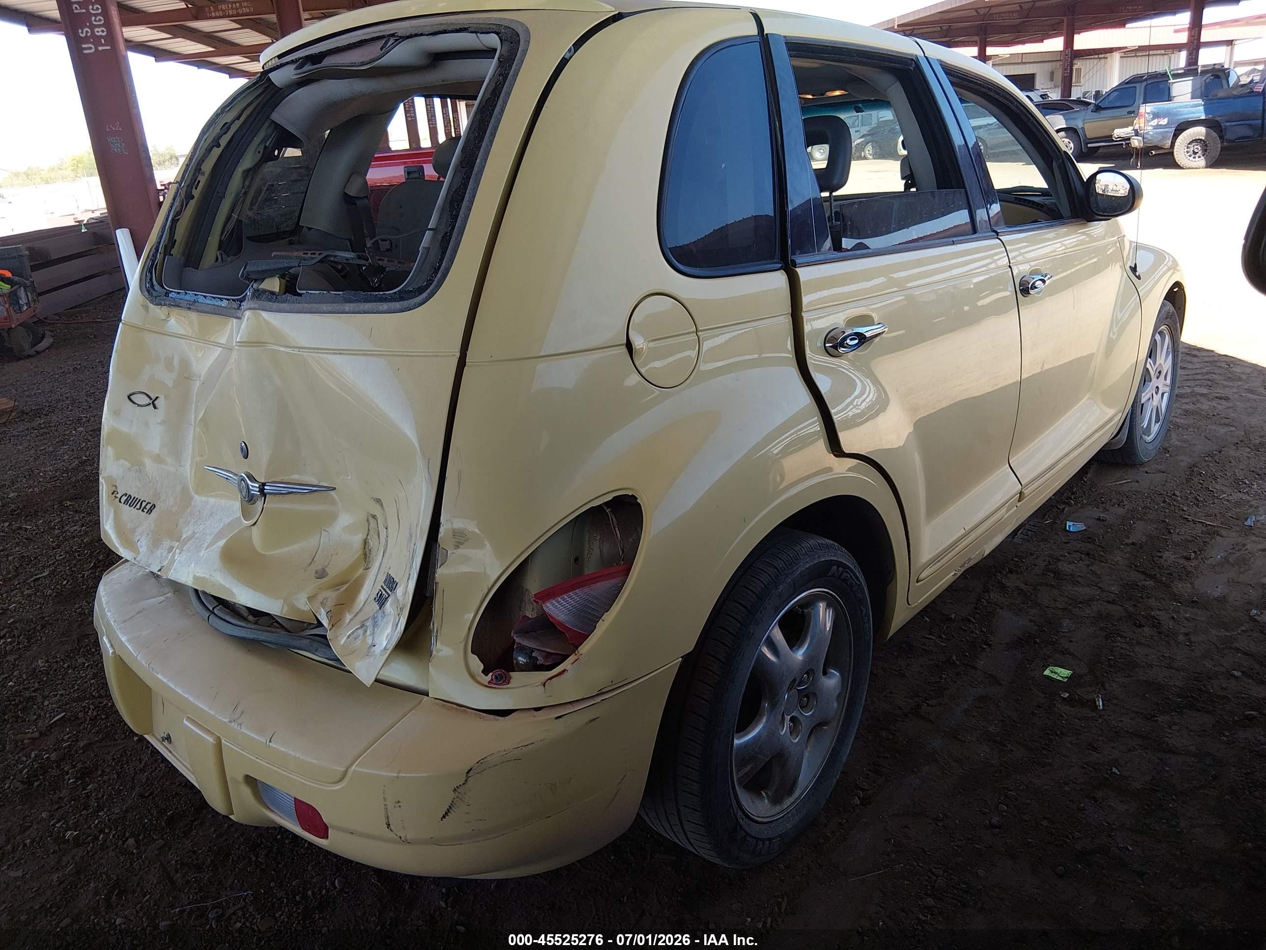 2007 Chrysler Pt Cruiser Touring Yellow vin: 3A4FY58B87T560636