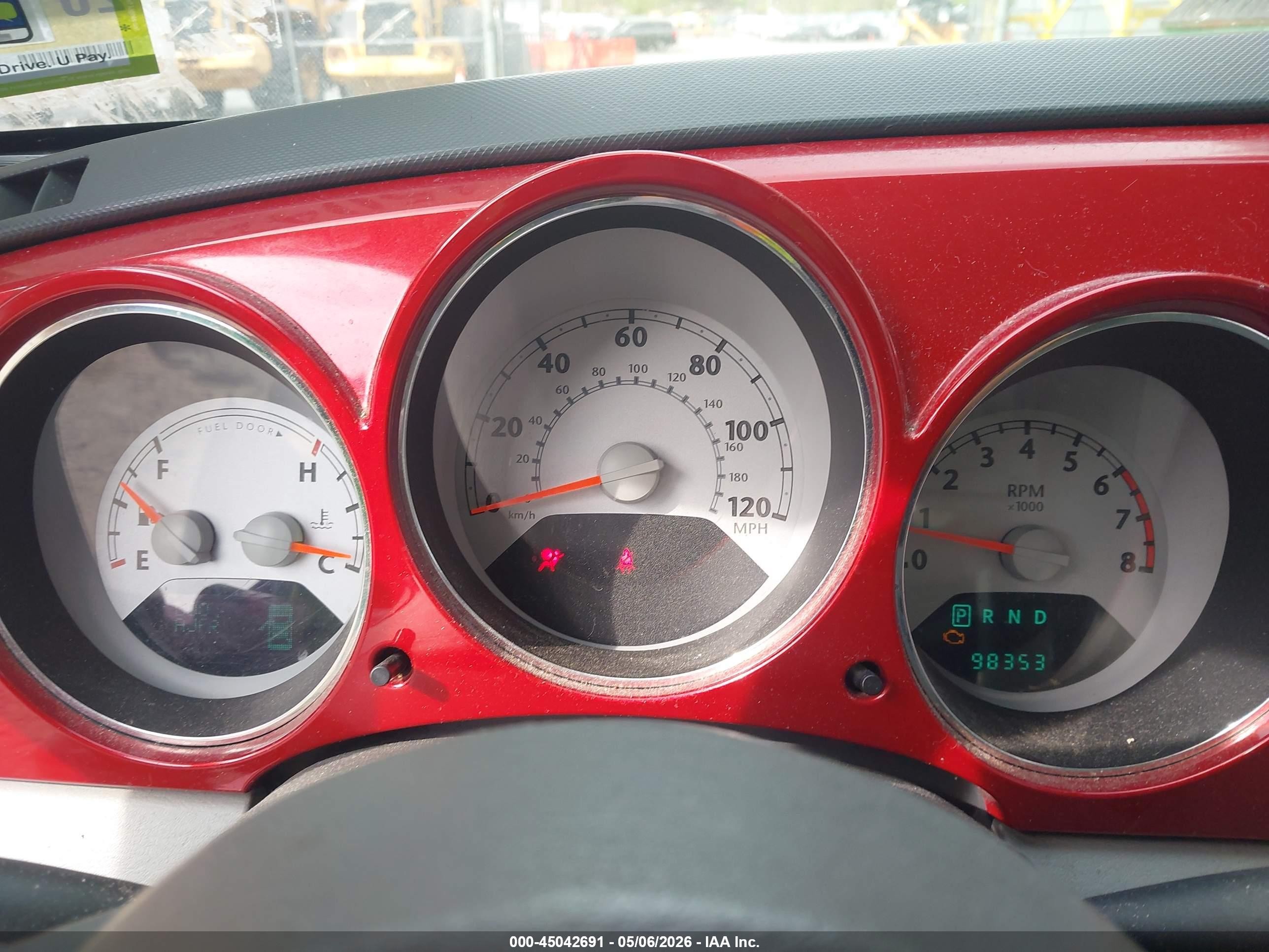 2009 Chrysler Pt Cruiser Lx Red vin: 3A8FY48909T525016