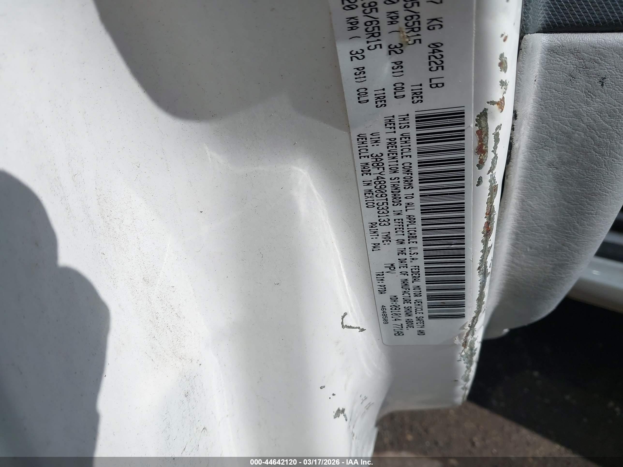 2009 Chrysler Pt Cruiser Lx White vin: 3A8FY48909T533133