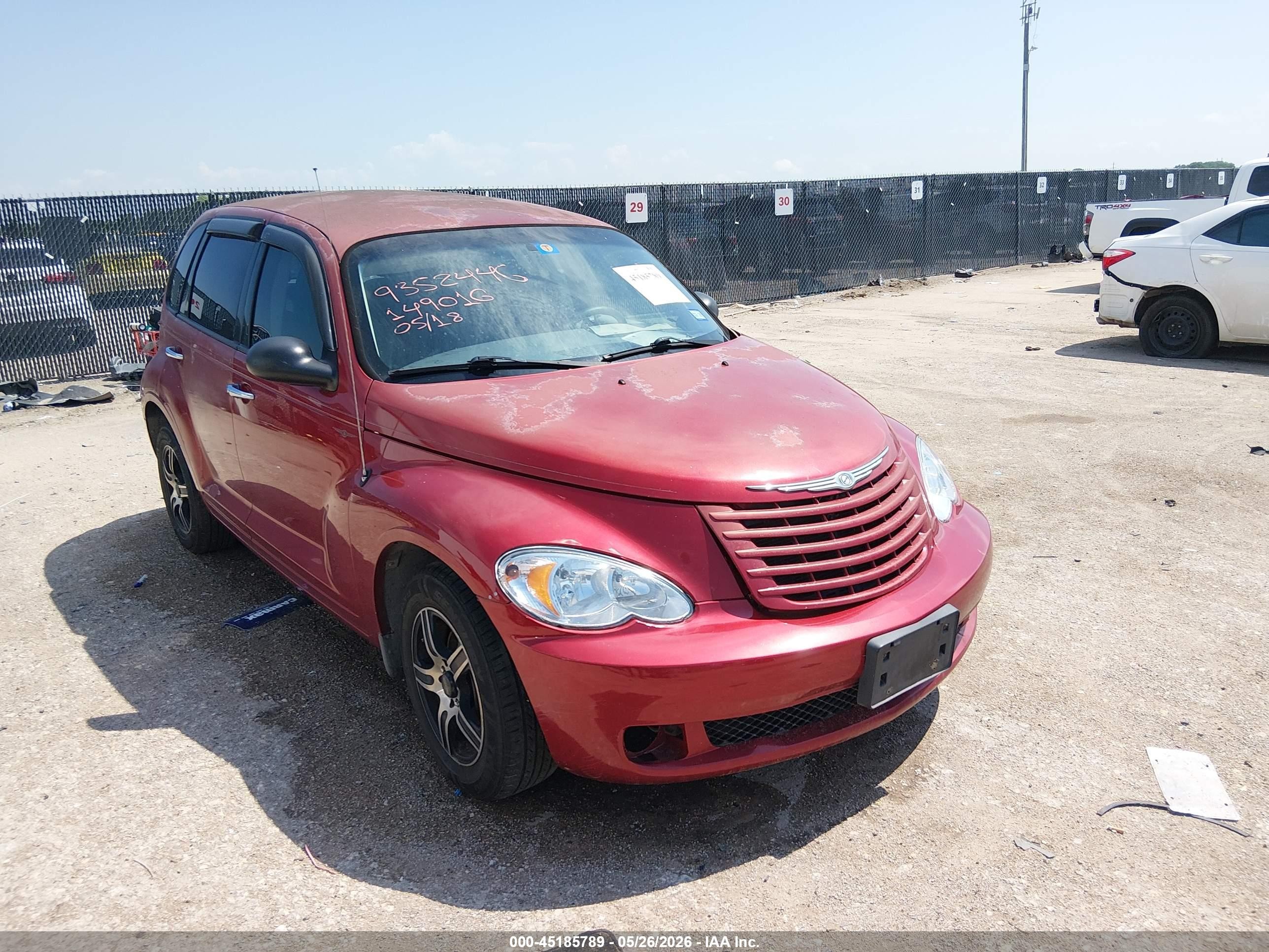 2008 Chrysler Pt Cruiser Lx Red vin: 3A8FY48B28T149016