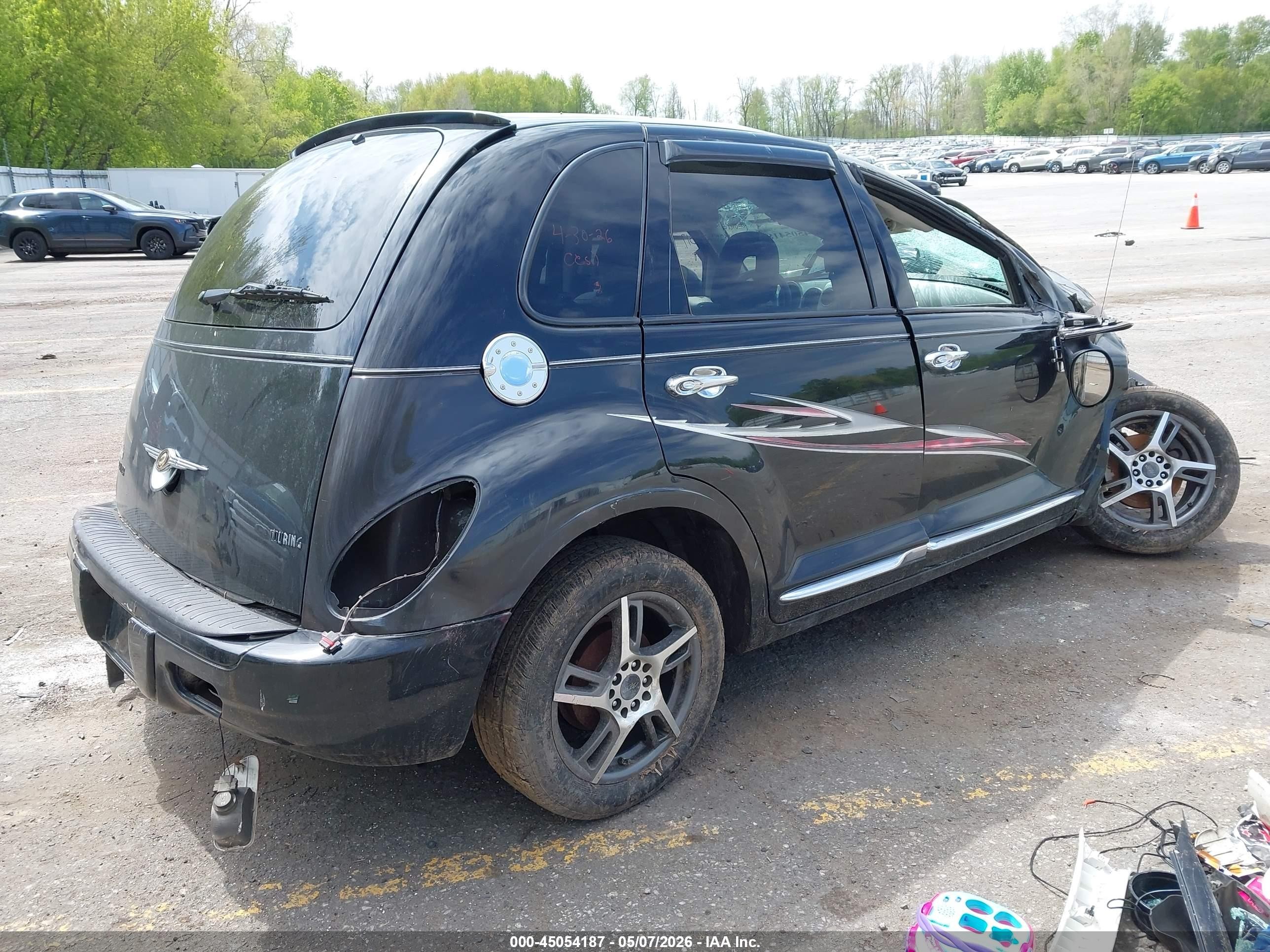 2008 Chrysler Pt Cruiser Touring Black vin: 3A8FY58B98T138357