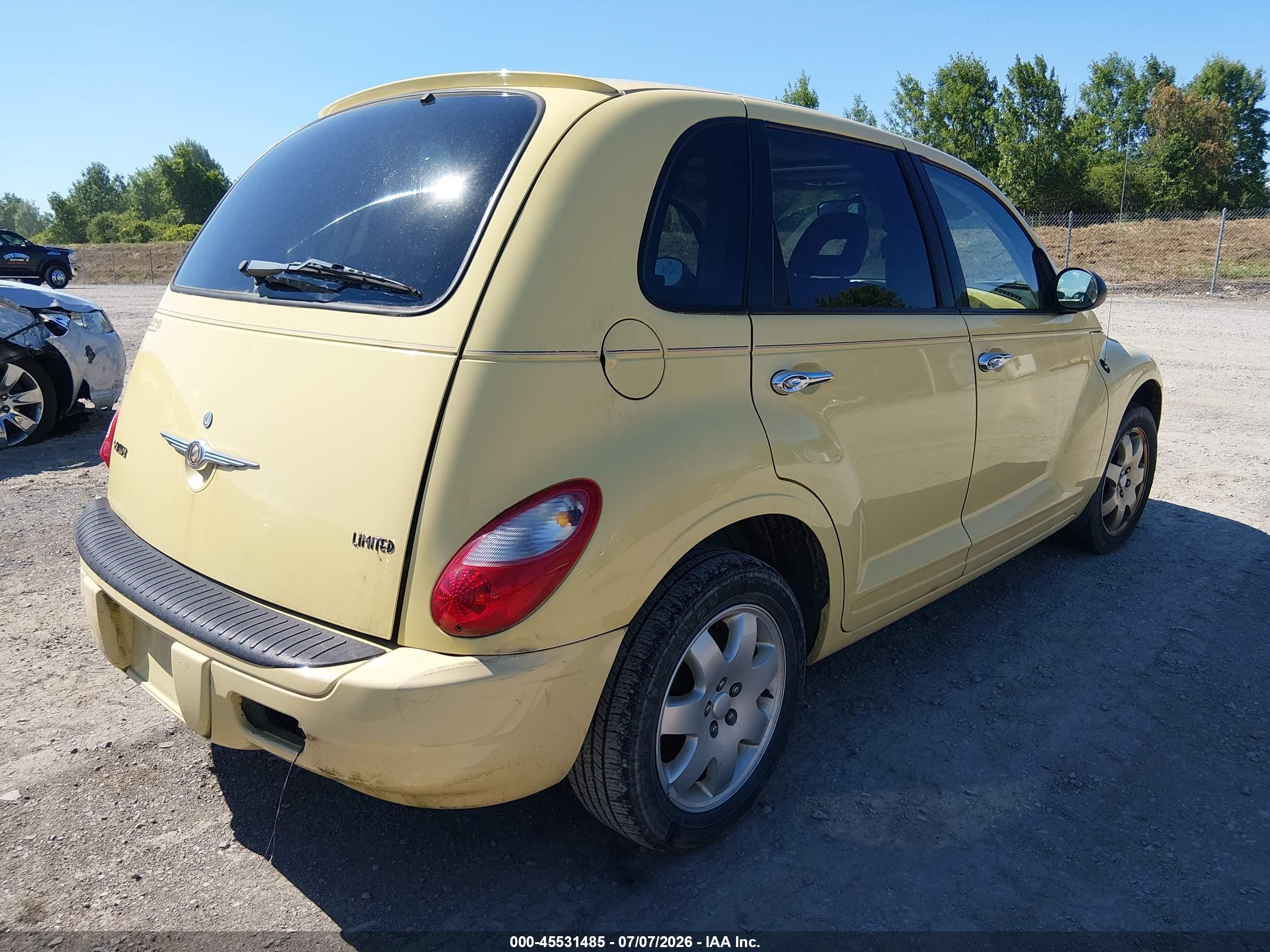 2007 Chrysler Pt Cruiser Limited Yellow vin: 3A8FY68B07T632224