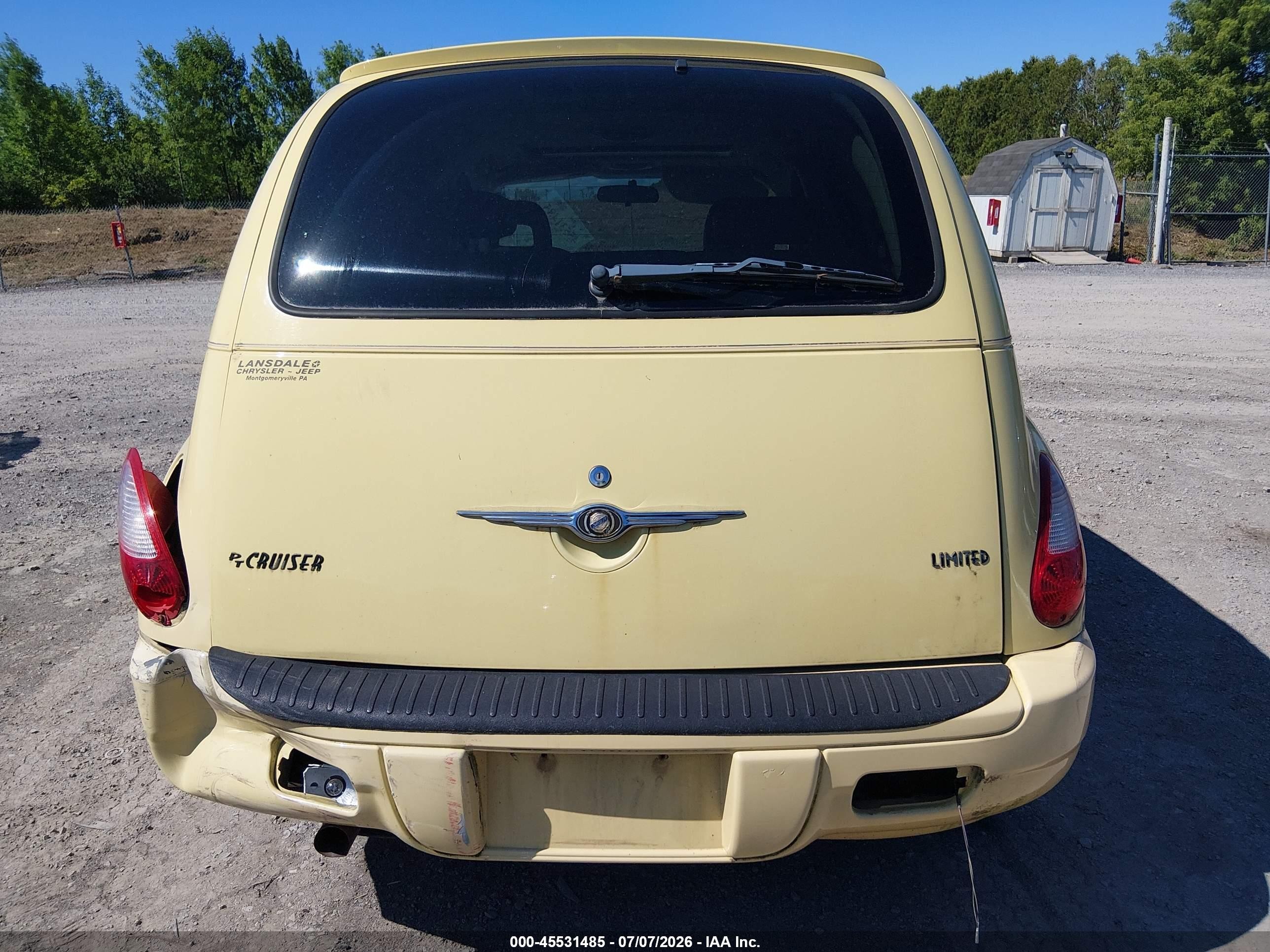 2007 Chrysler Pt Cruiser Limited Yellow vin: 3A8FY68B07T632224