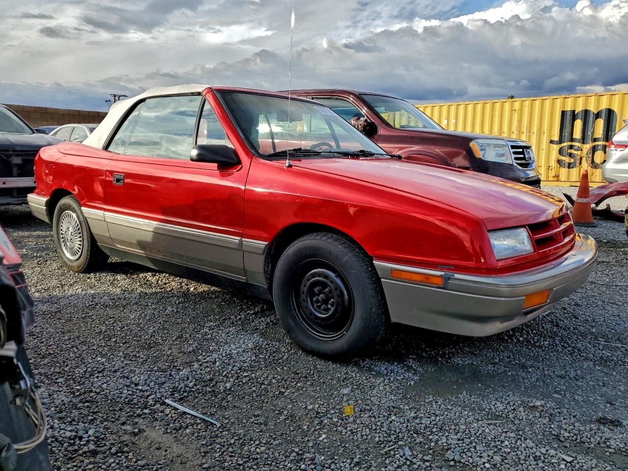 1991 Dodge Shadow Red vin: 3B3XP45K0MT560946