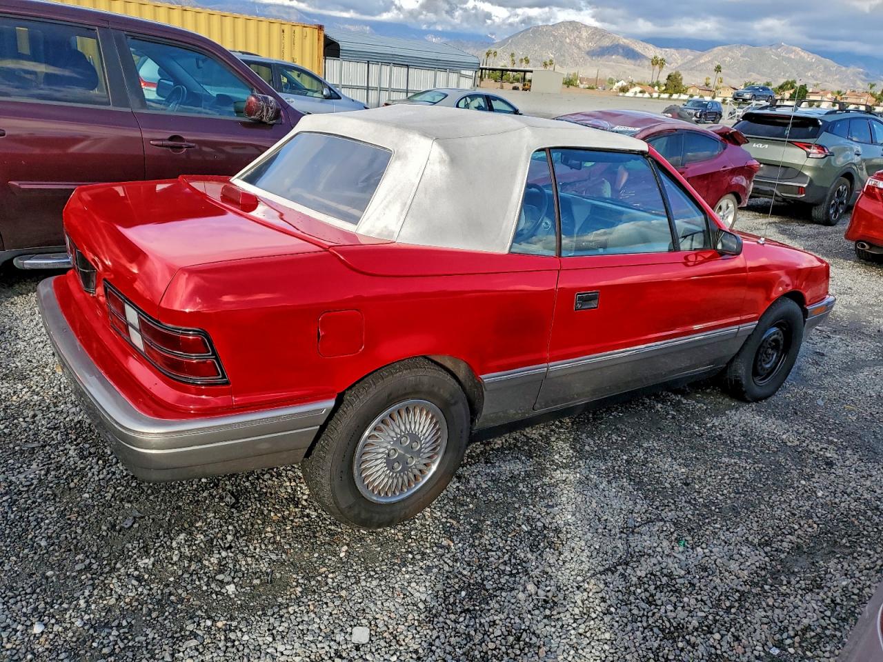 1991 Dodge Shadow Red vin: 3B3XP45K0MT560946