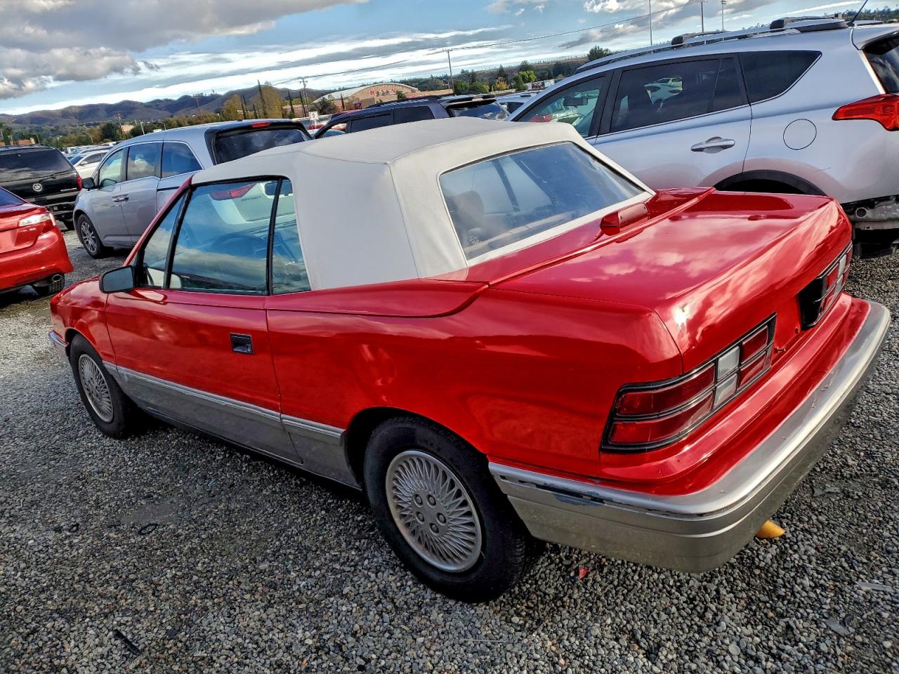 1991 Dodge Shadow Red vin: 3B3XP45K0MT560946