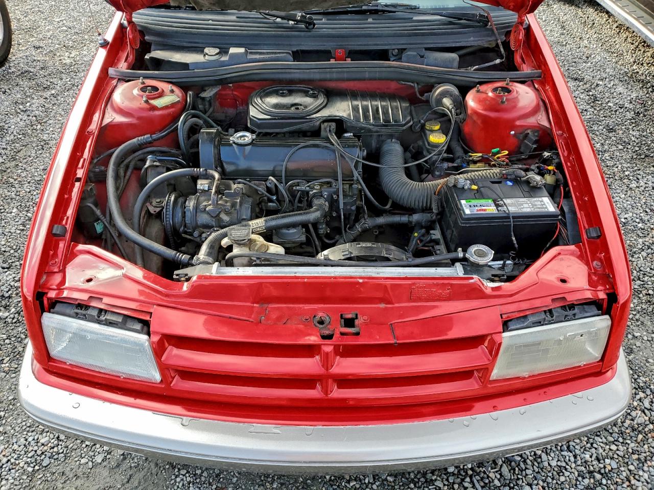 1991 Dodge Shadow Red vin: 3B3XP45K0MT560946