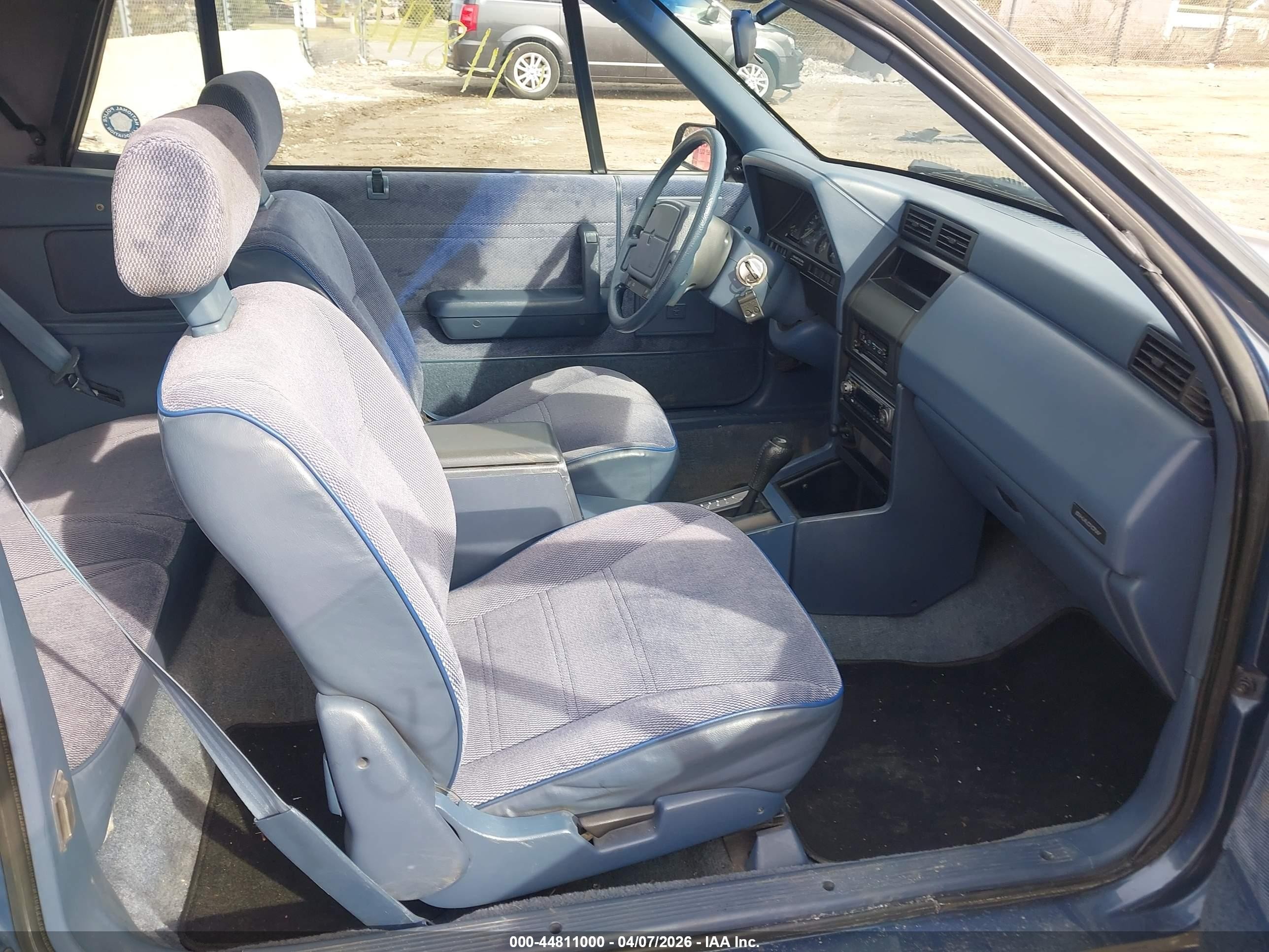 1991 Dodge Shadow   Blue vin: 3B3XP45K2MT586142