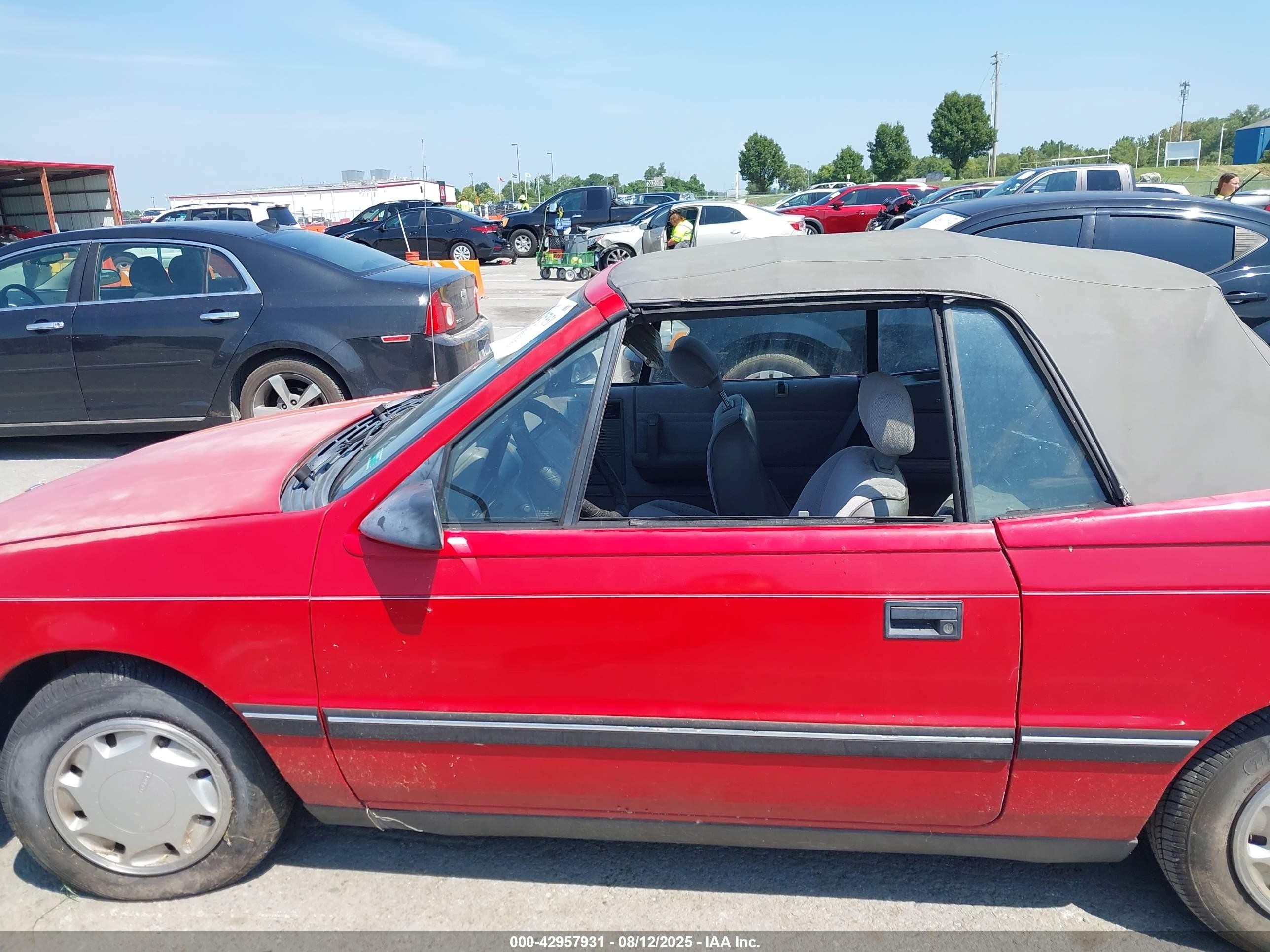 1991 Dodge Shadow   Red vin: 3B3XP45K8MT603753