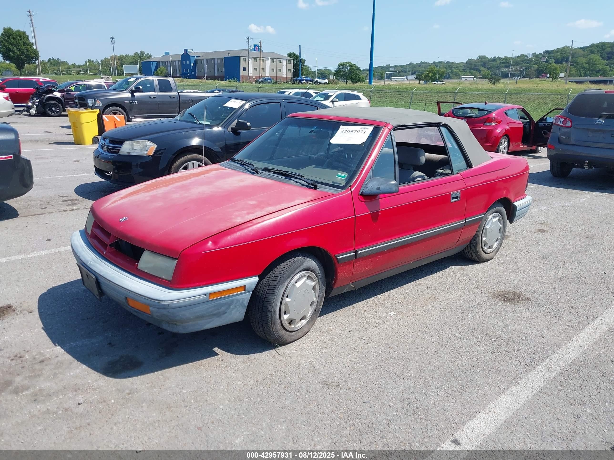 1991 Dodge Shadow   Red vin: 3B3XP45K8MT603753