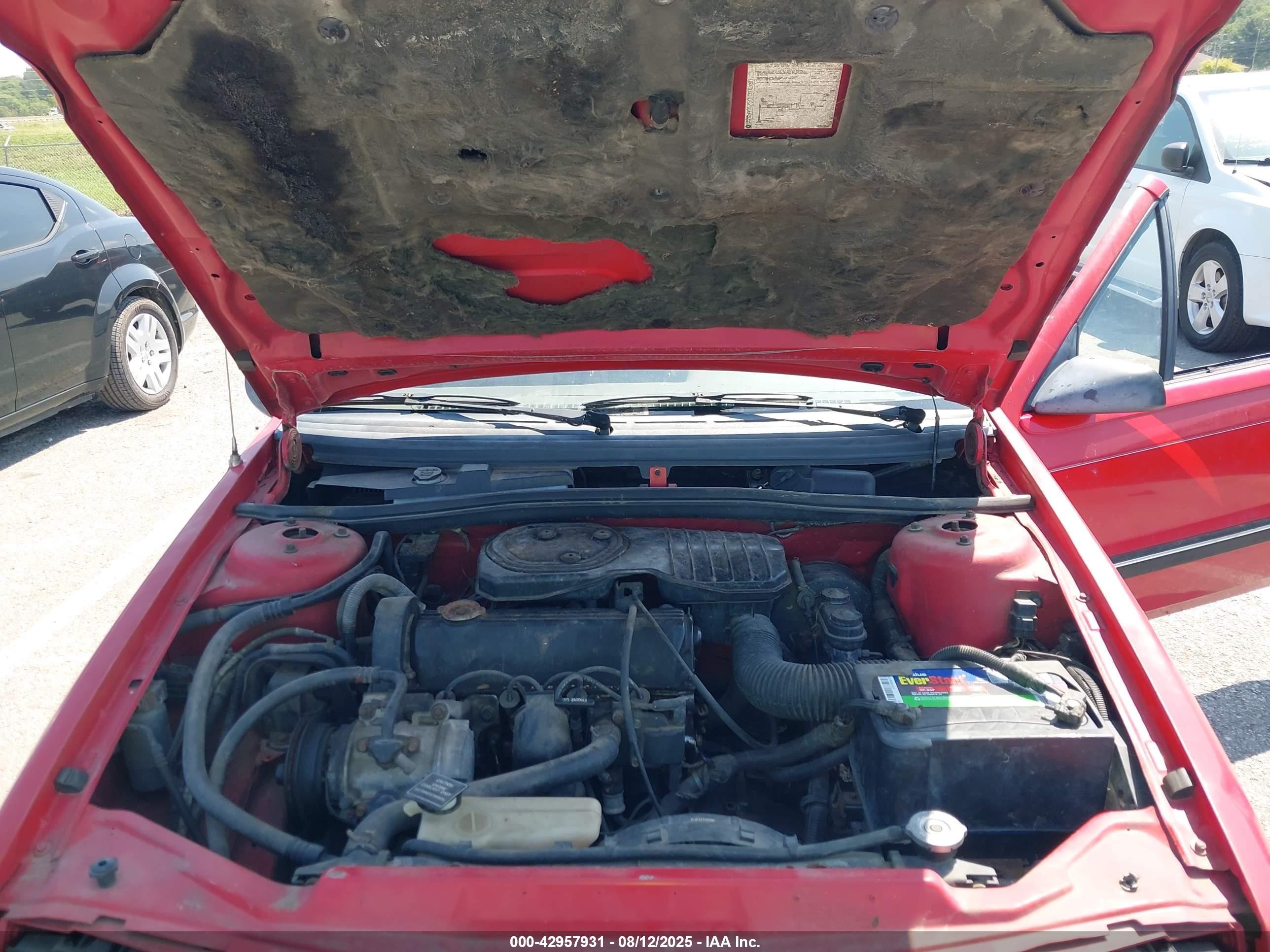 1991 Dodge Shadow   Red vin: 3B3XP45K8MT603753