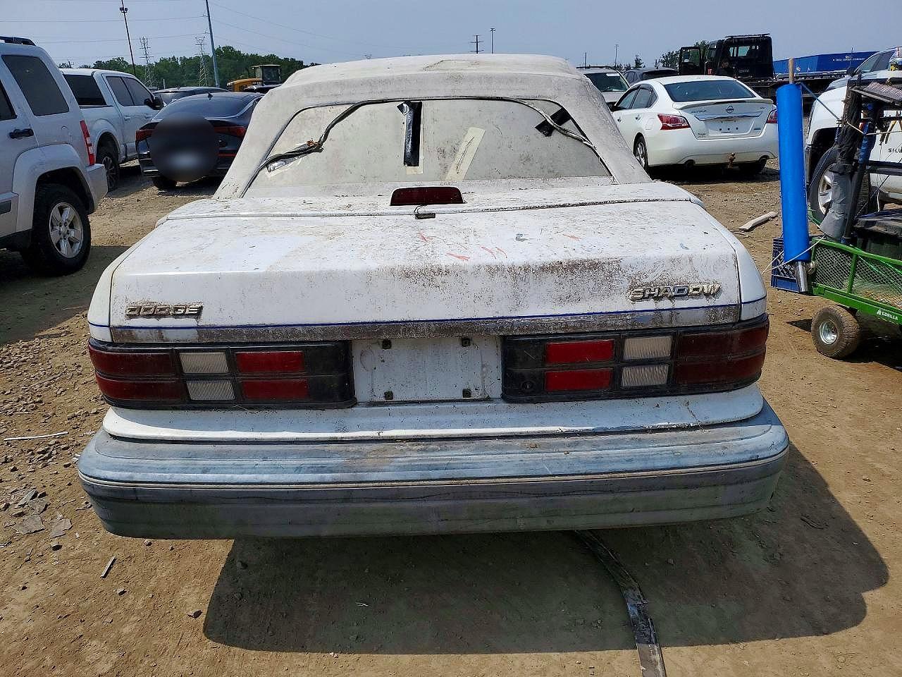 1991 Dodge Shadow White vin: 3B3XP45K8MT628409