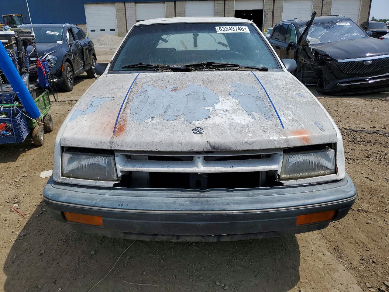 1991 Dodge Shadow White vin: 3B3XP45K8MT628409