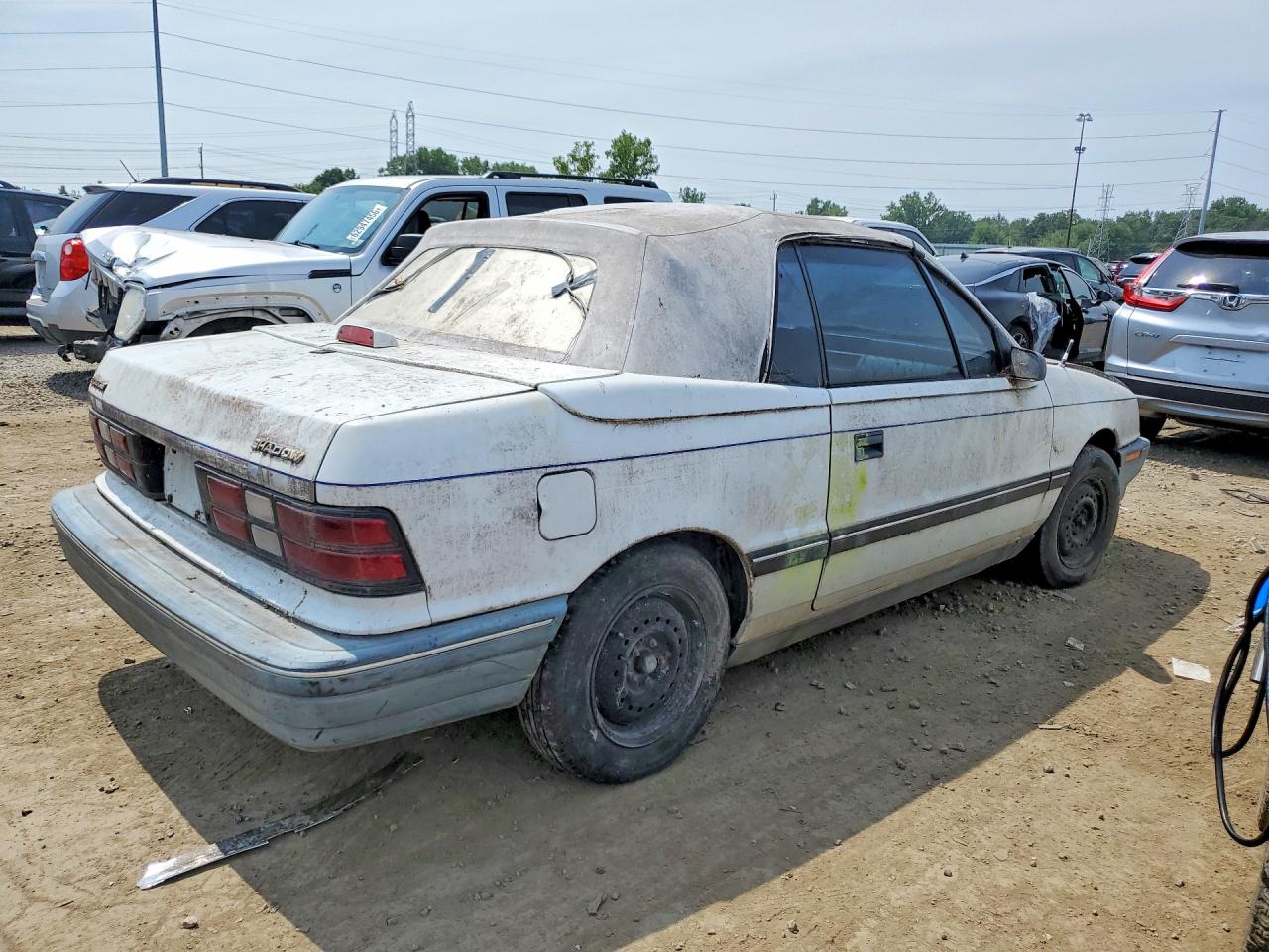 1991 Dodge Shadow White vin: 3B3XP45K8MT628409