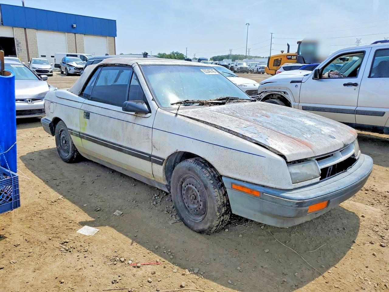 1991 Dodge Shadow White vin: 3B3XP45K8MT628409