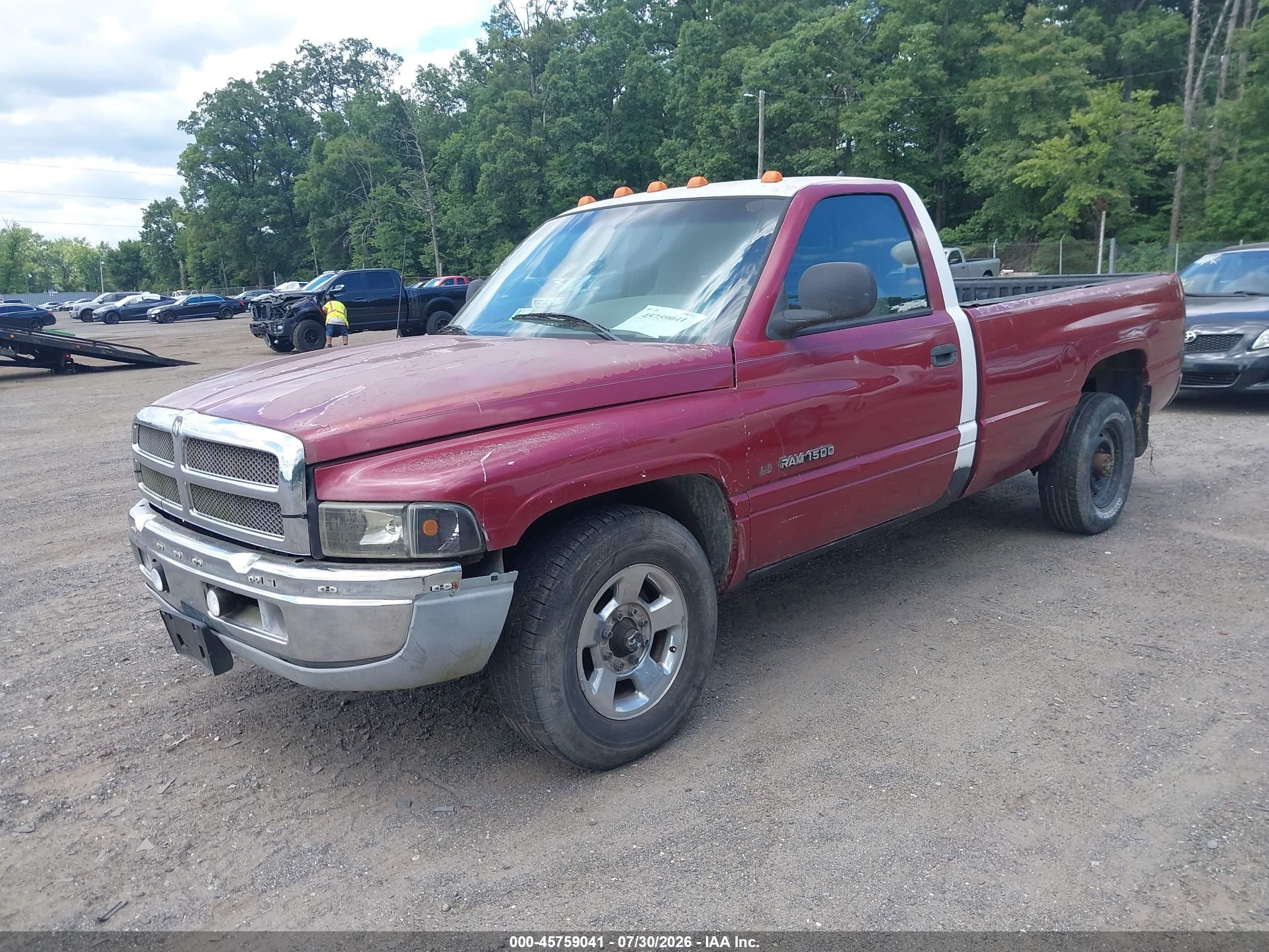 1998 Dodge Ram Br2500  Cab St Red vin: 3B6KC26D1WM220053