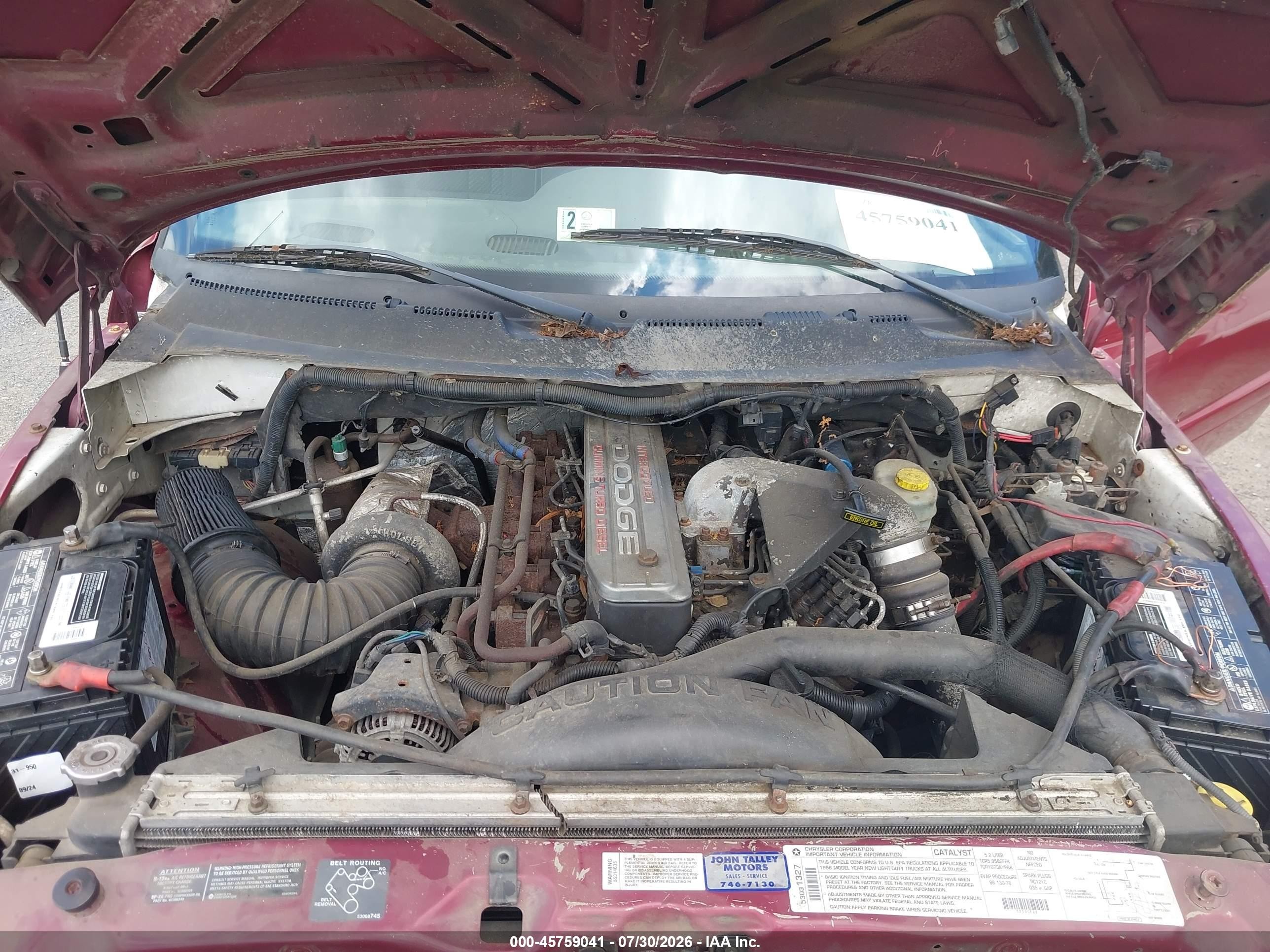 1998 Dodge Ram Br2500  Cab St Red vin: 3B6KC26D1WM220053